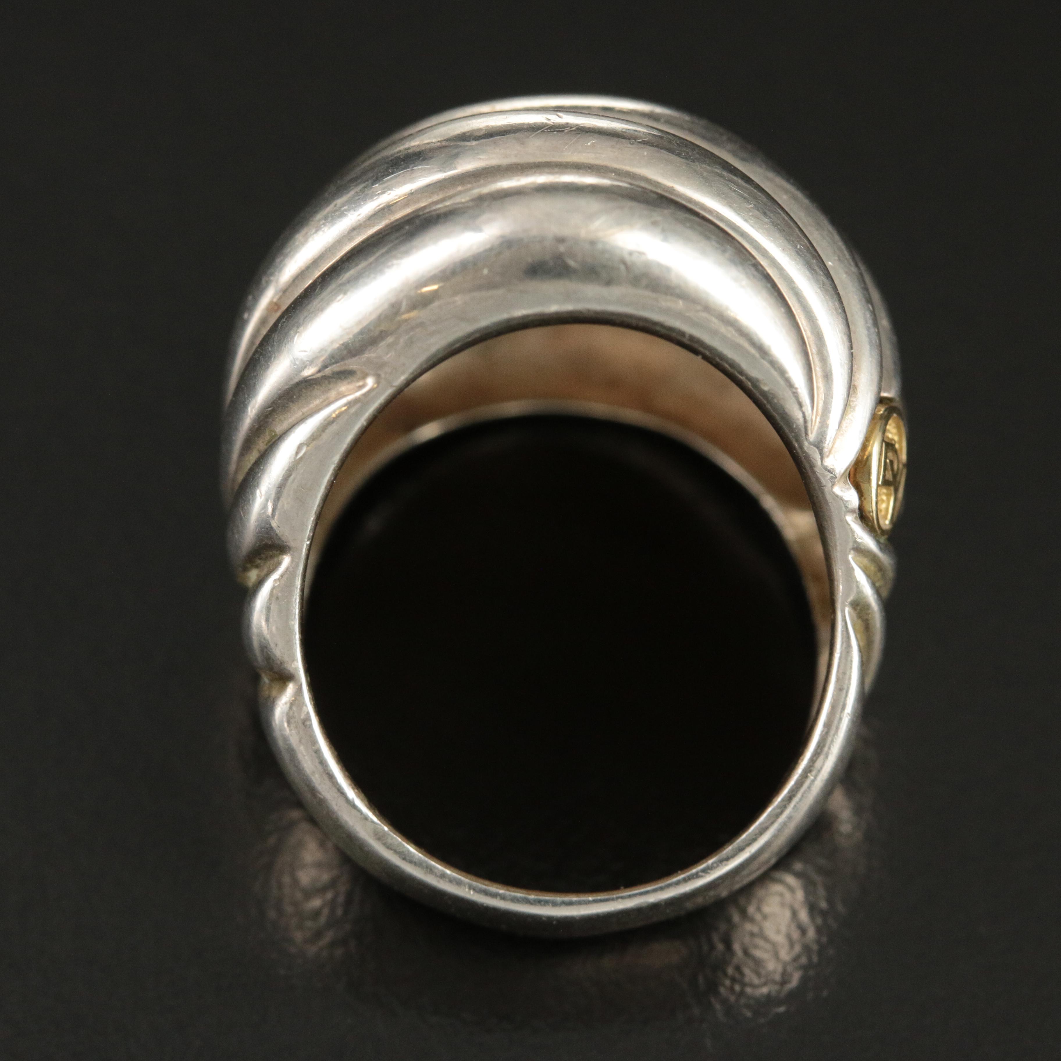 David Yurman "Sculpted Cable" Sterling Dome Ring