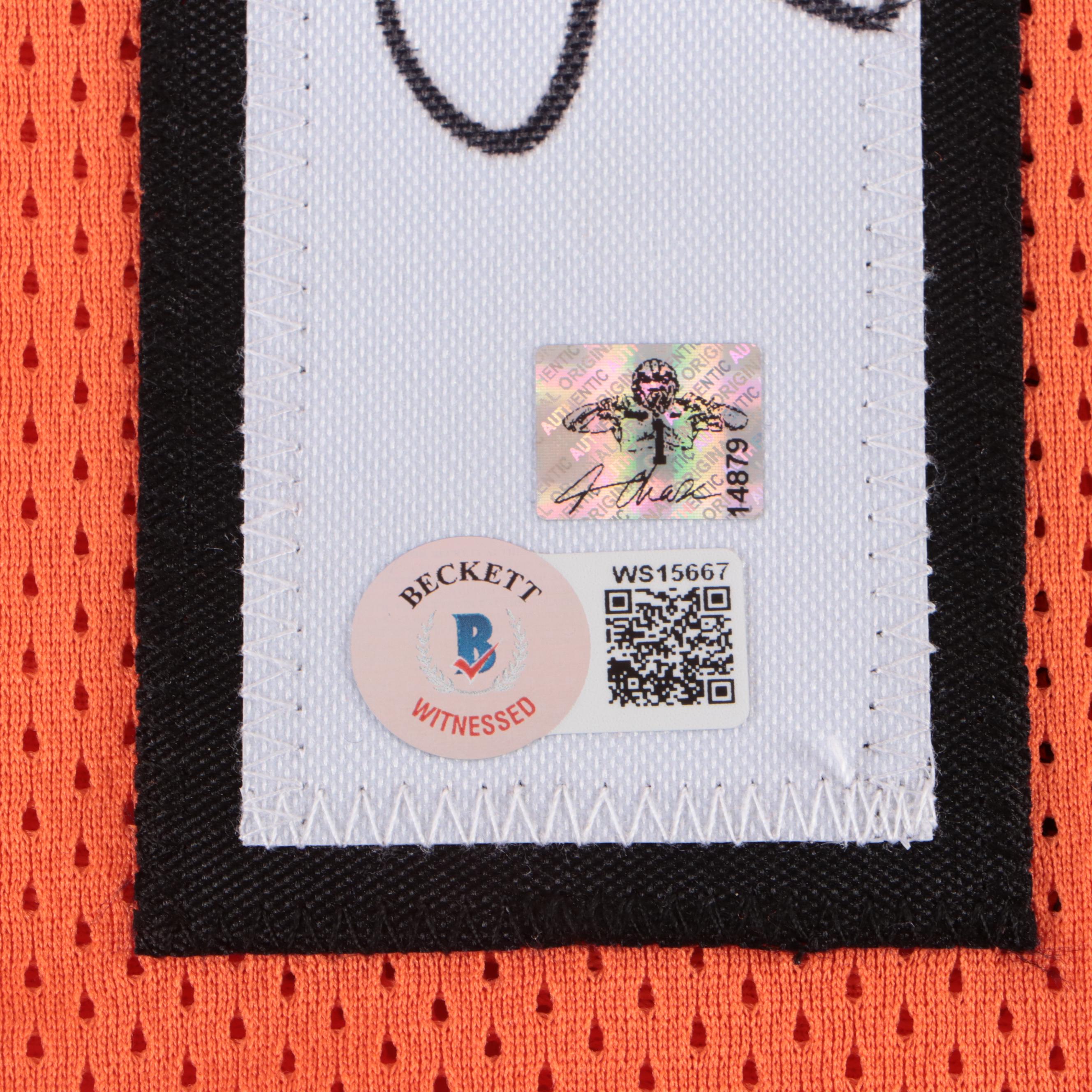 Ja'Marr Chase Signed Jersey with 2021 Mosaic Silver PSA 9 Graded Rookie Card