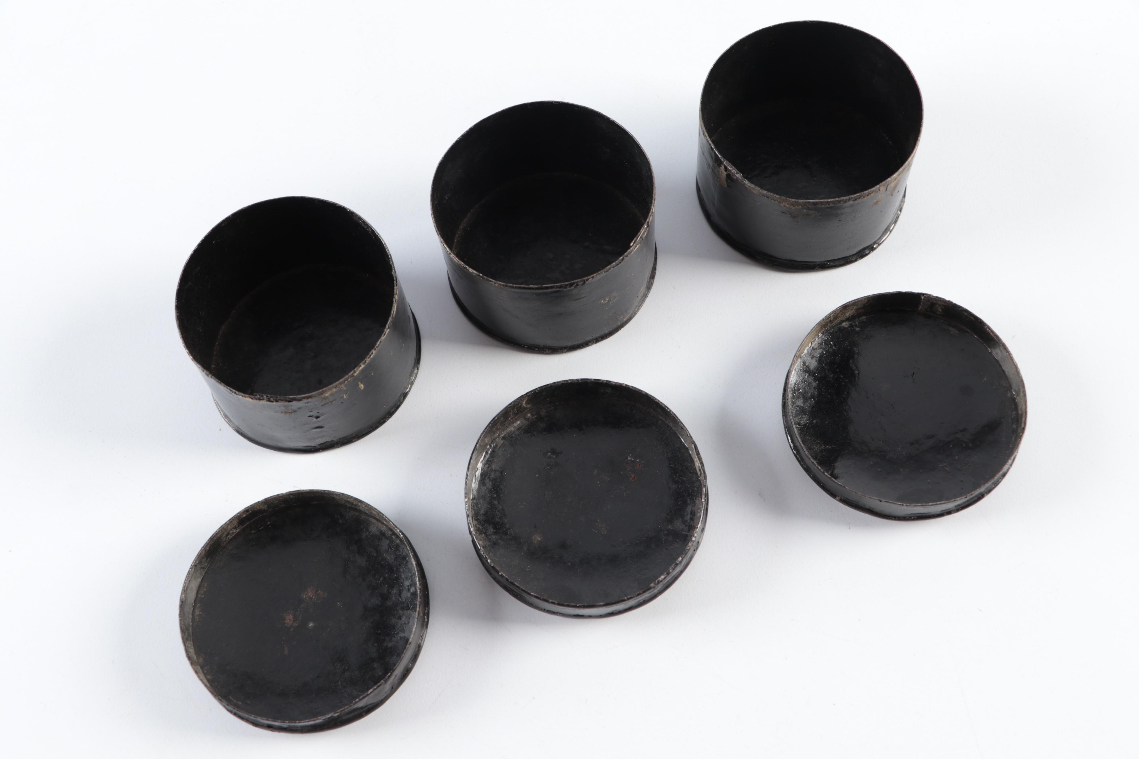 Greco-Roman Motif Tole-Painted Snuff Boxes