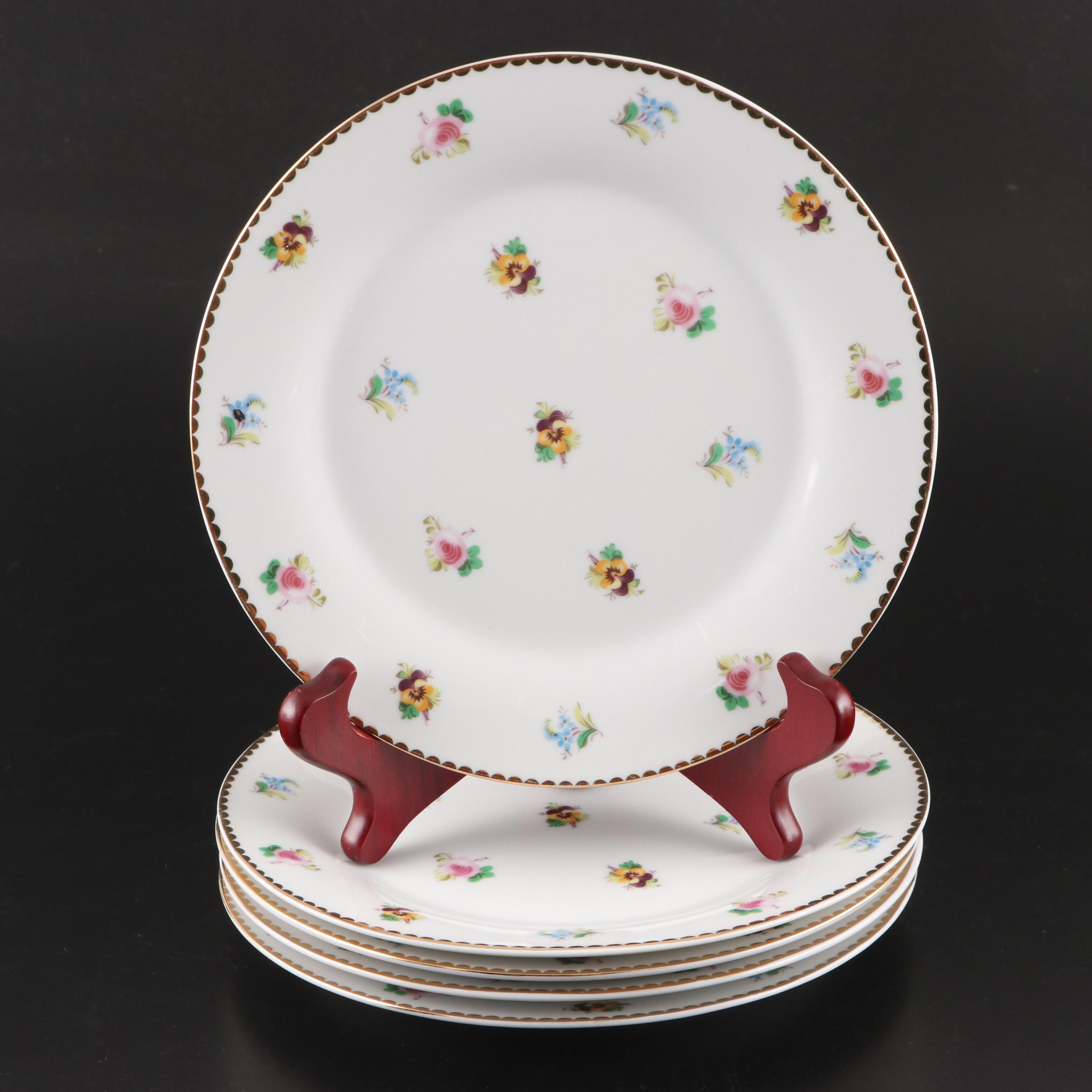 Spode Bone China Plates with Other Gilt and Floral Ceramic Tableware