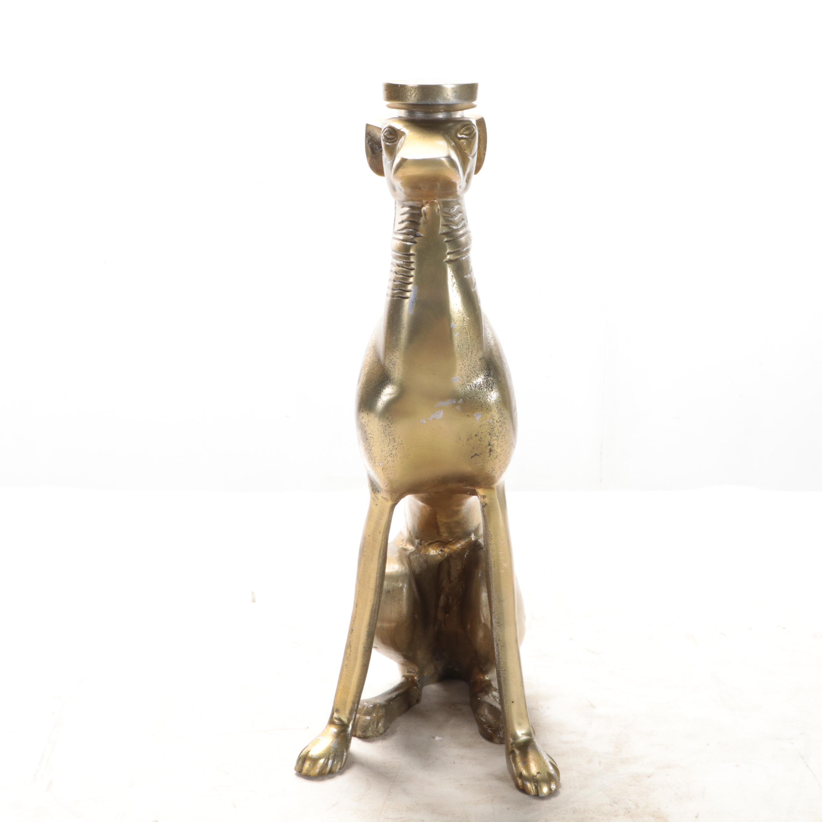 Brass Figural Italian Greyhound Table Base