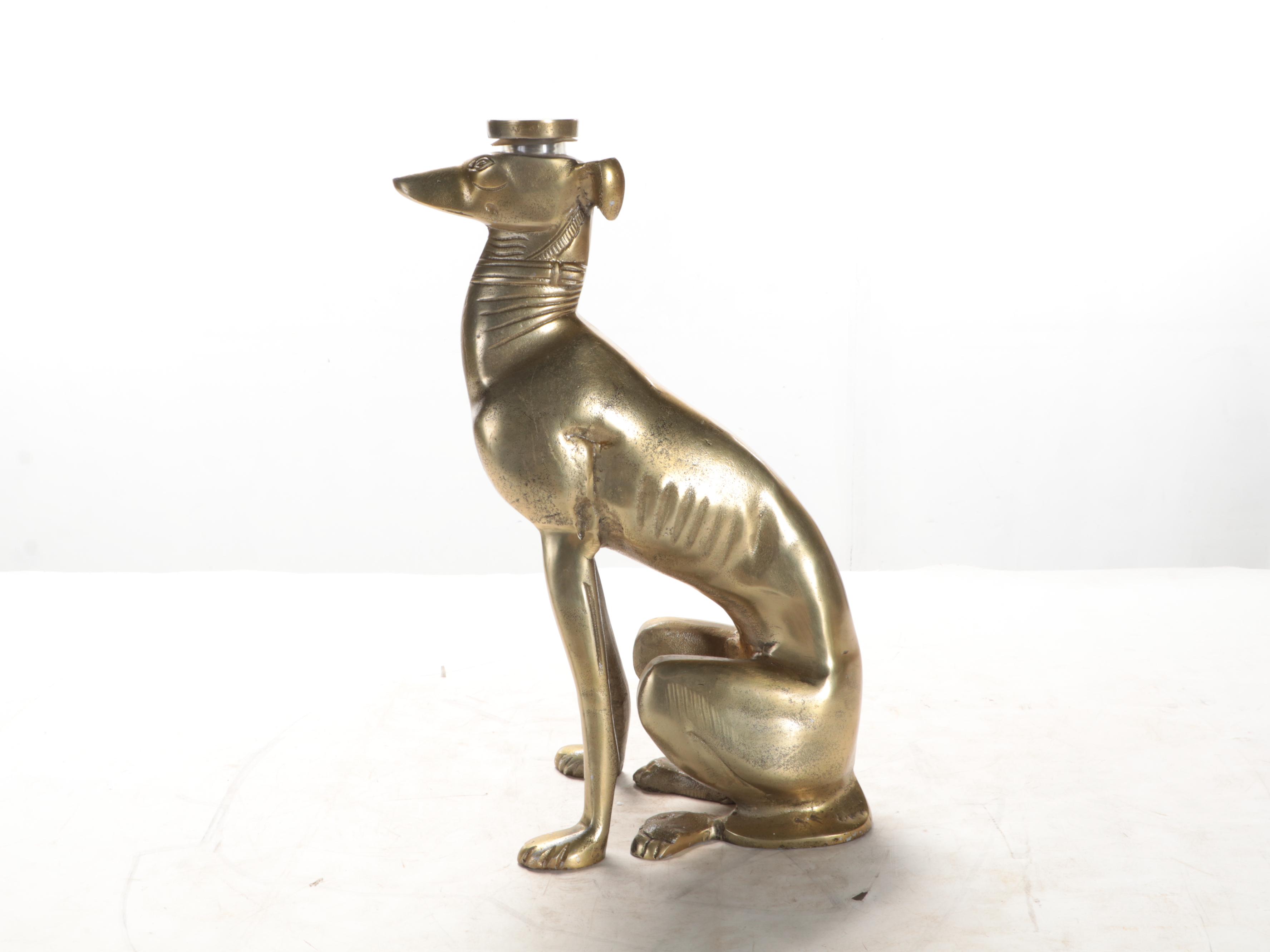 Brass Figural Italian Greyhound Table Base