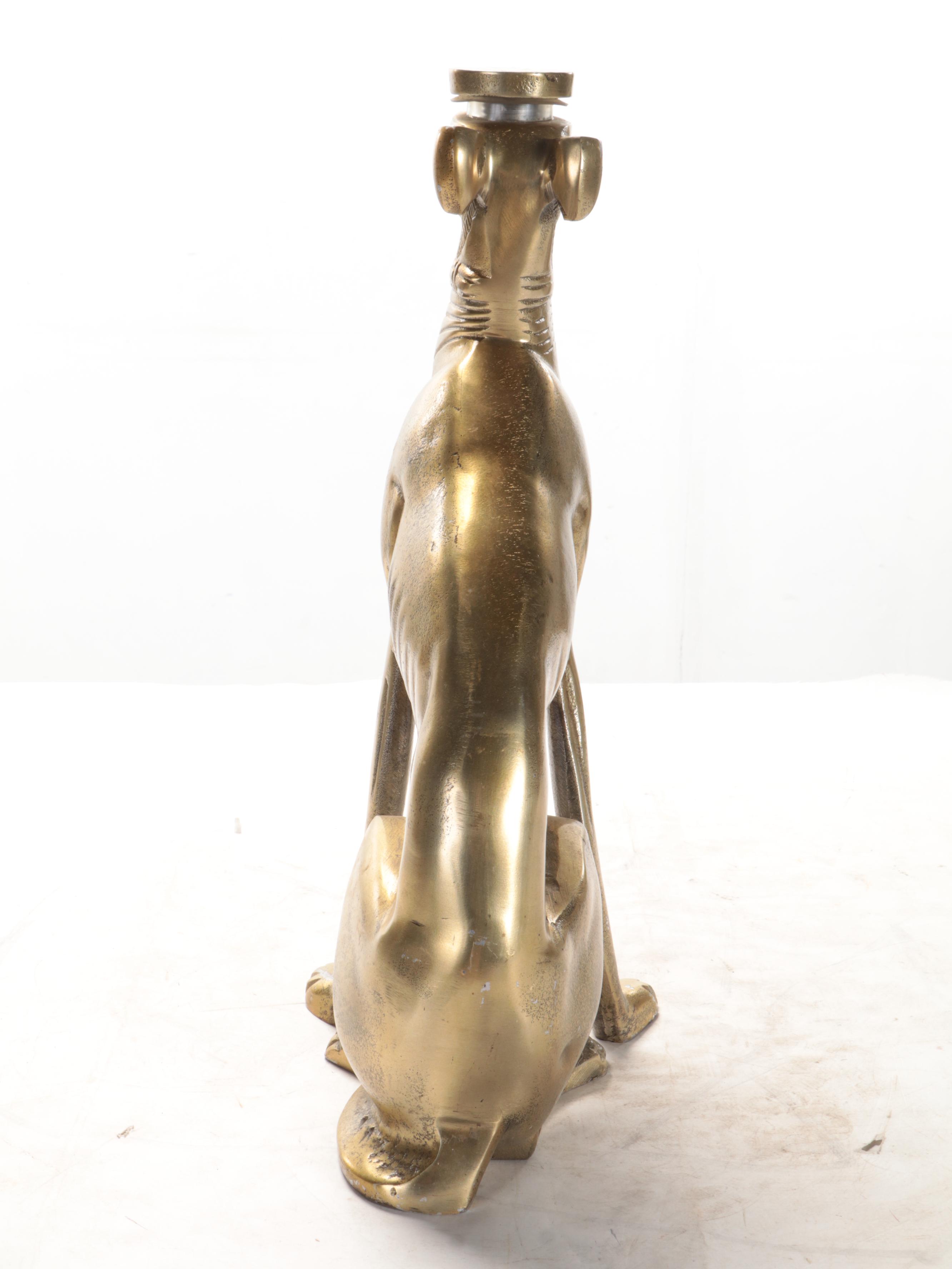 Brass Figural Italian Greyhound Table Base