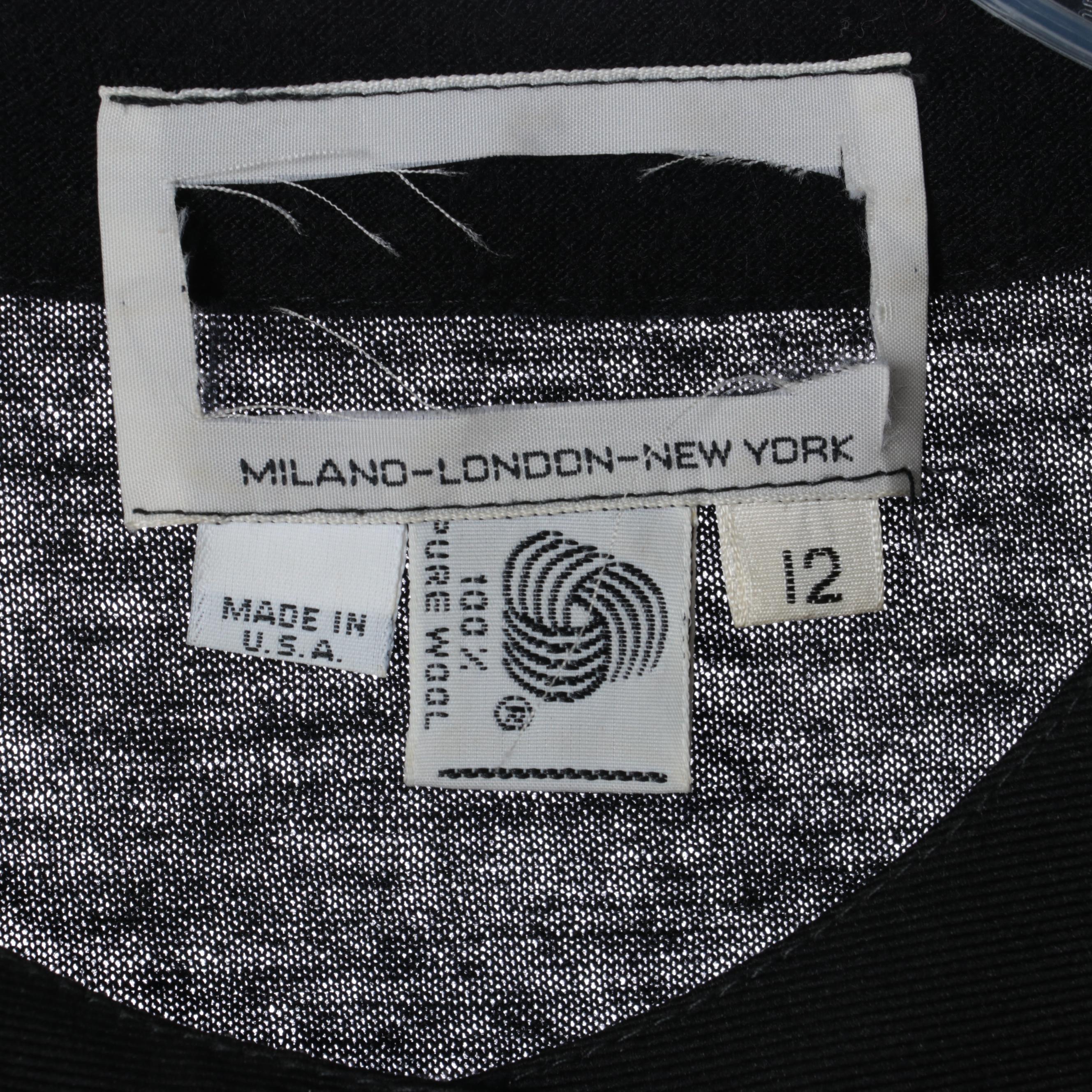 St. John Velvet Dress, Pringle of Scotland Cashmere Skirt, with Other Garments