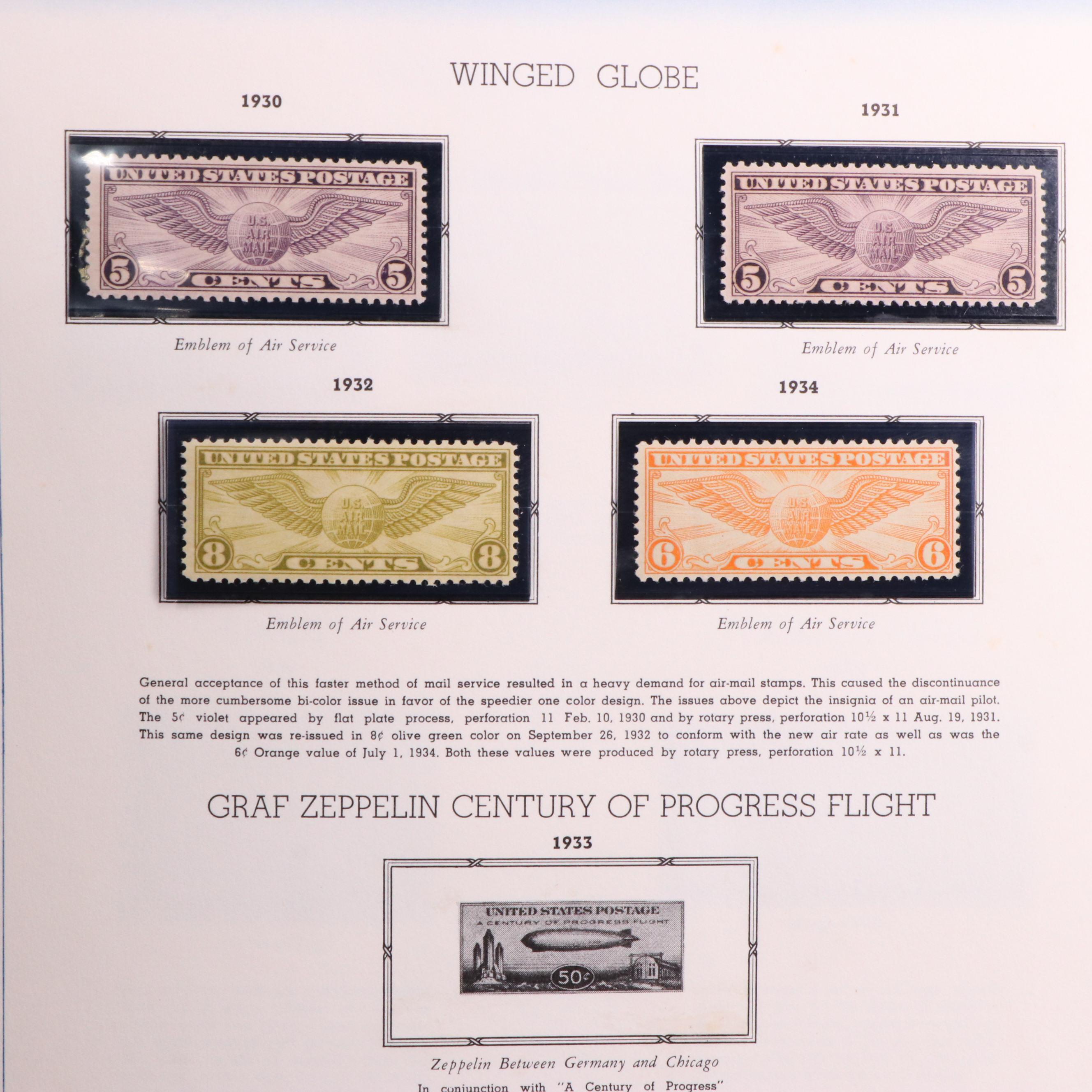 U.S. Airmail Stamp Collection Including Scott#s C1-C3