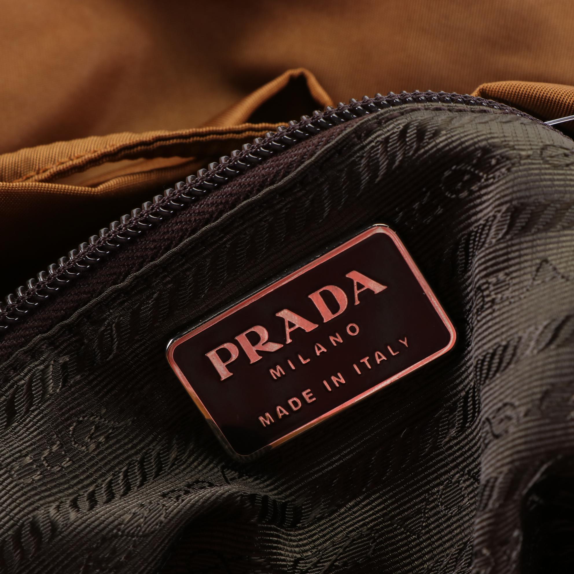 Prada Tessuto Nylon Backpack in Tobacco