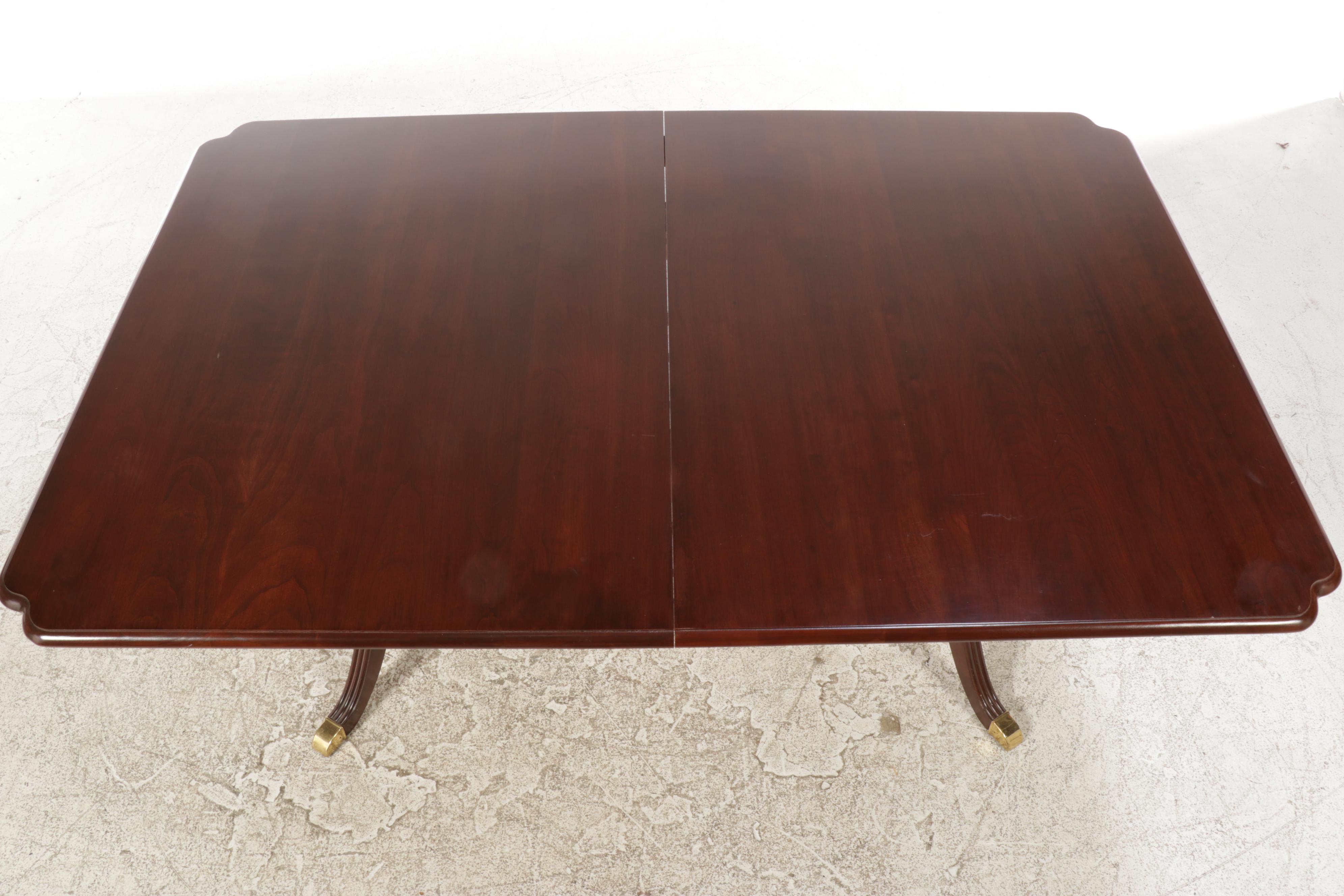 Queen Anne Style Mahogany Seven-Piece Extension Dining Set