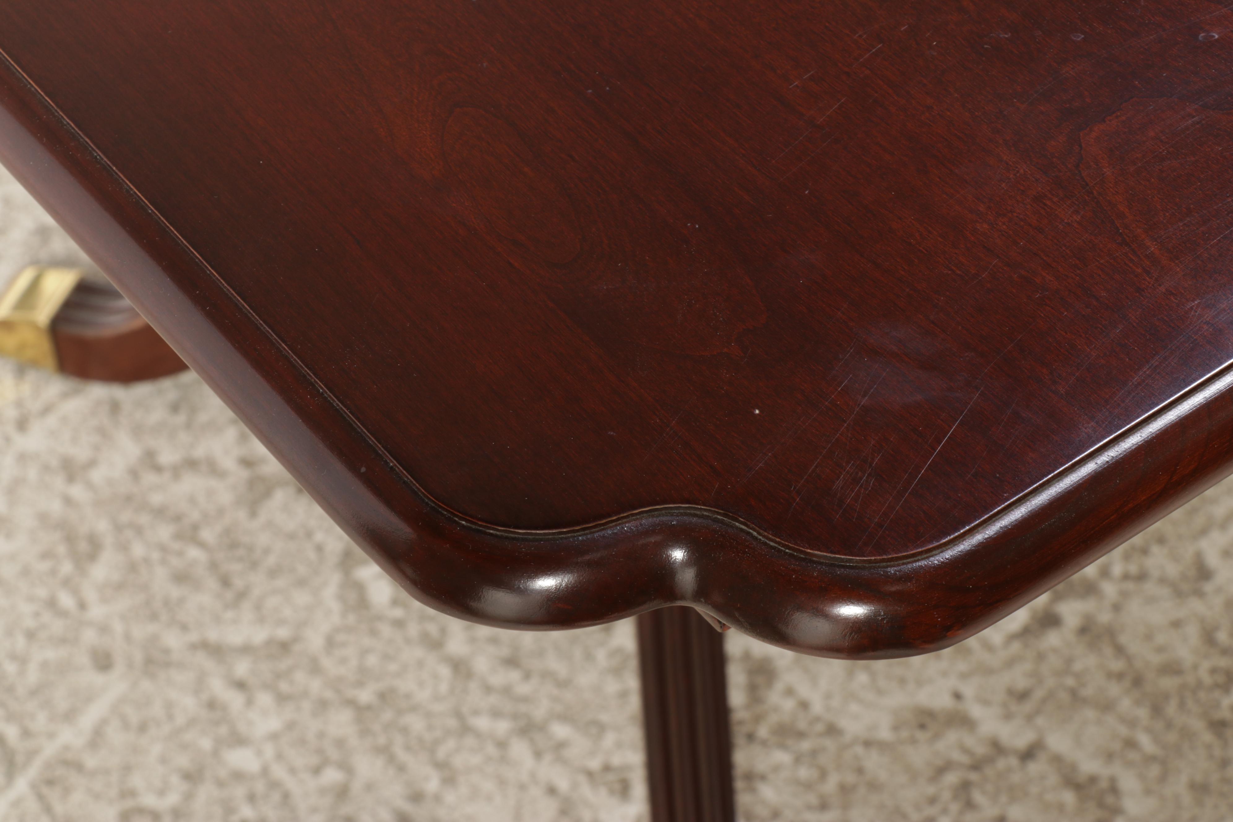 Queen Anne Style Mahogany Seven-Piece Extension Dining Set