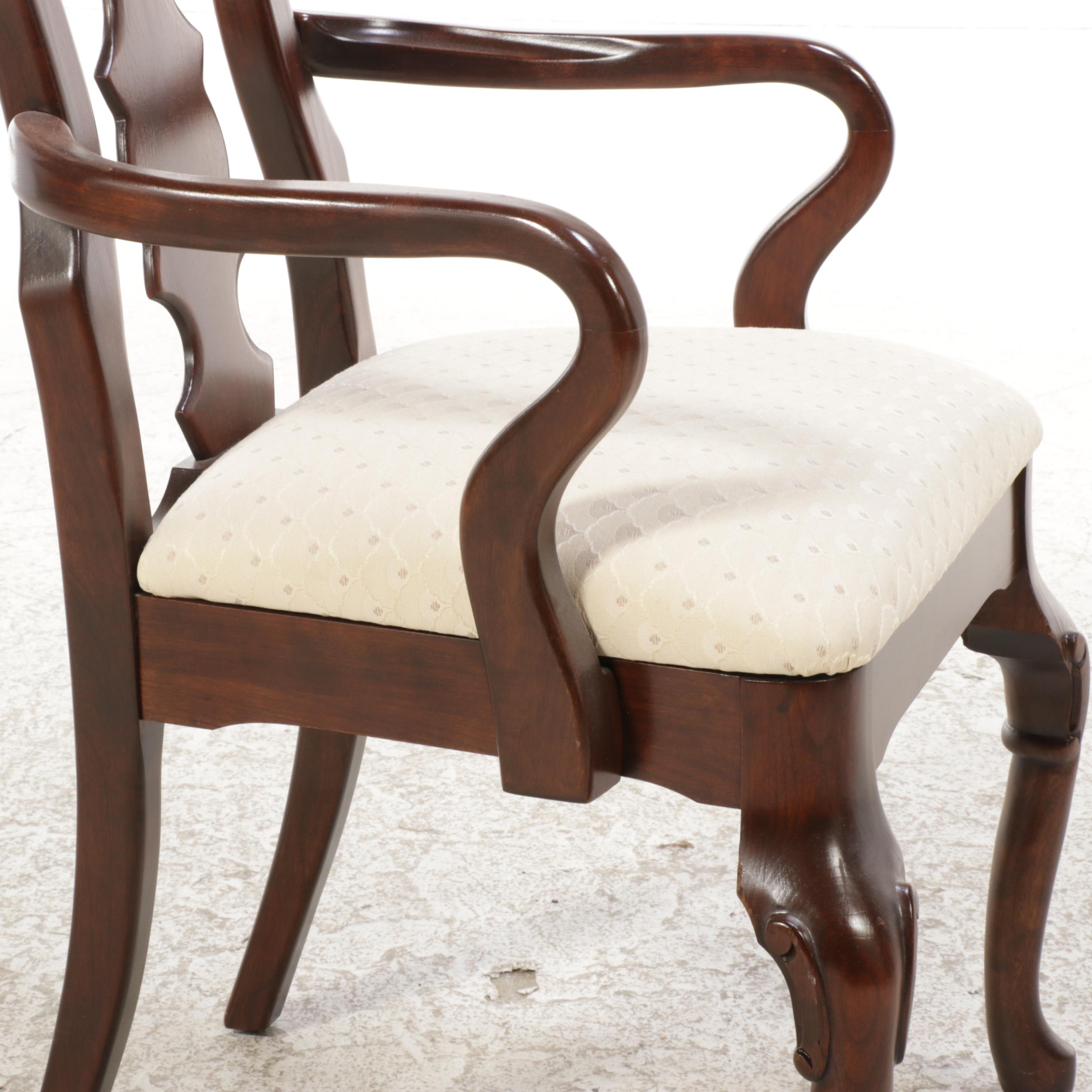 Queen Anne Style Mahogany Seven-Piece Extension Dining Set