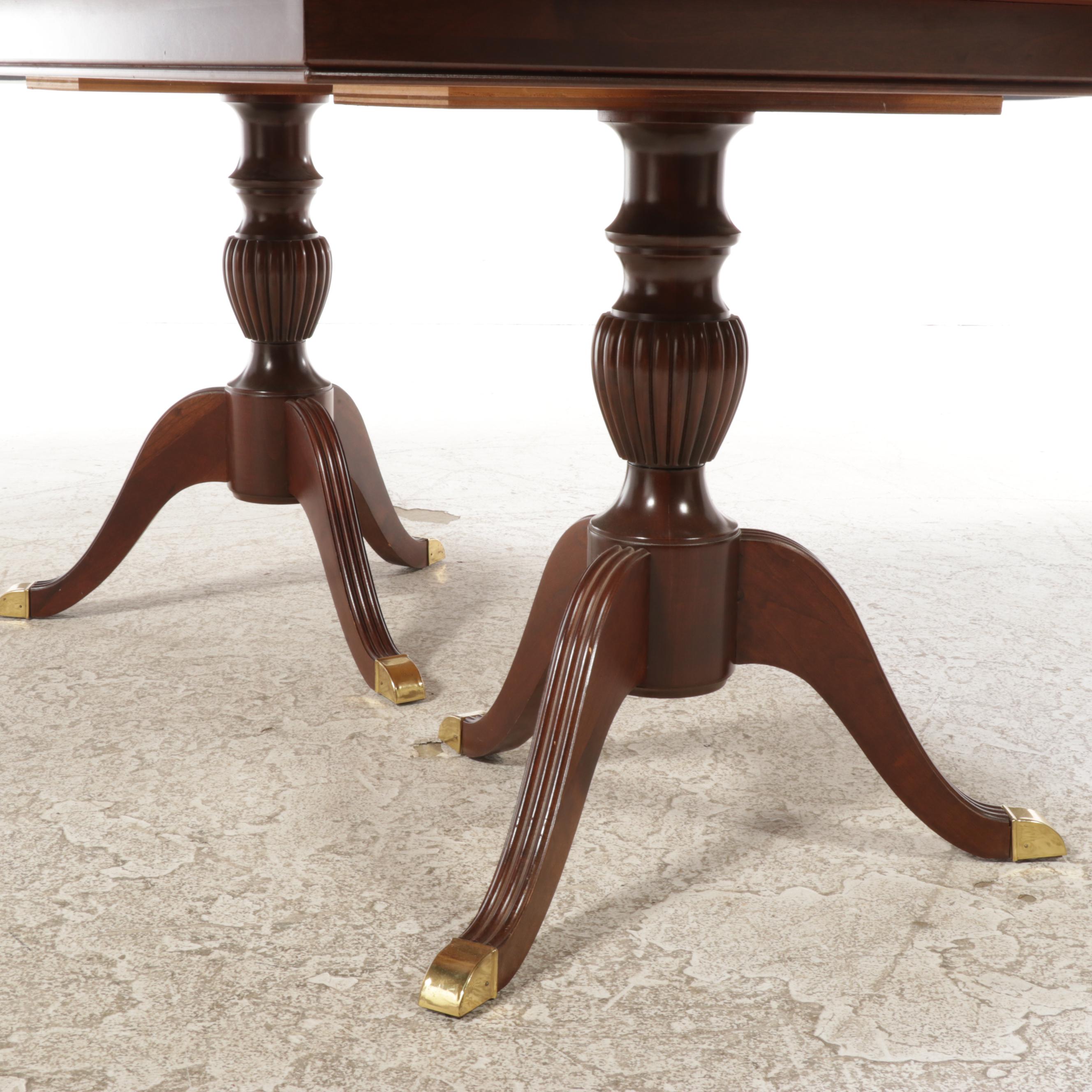 Queen Anne Style Mahogany Seven-Piece Extension Dining Set