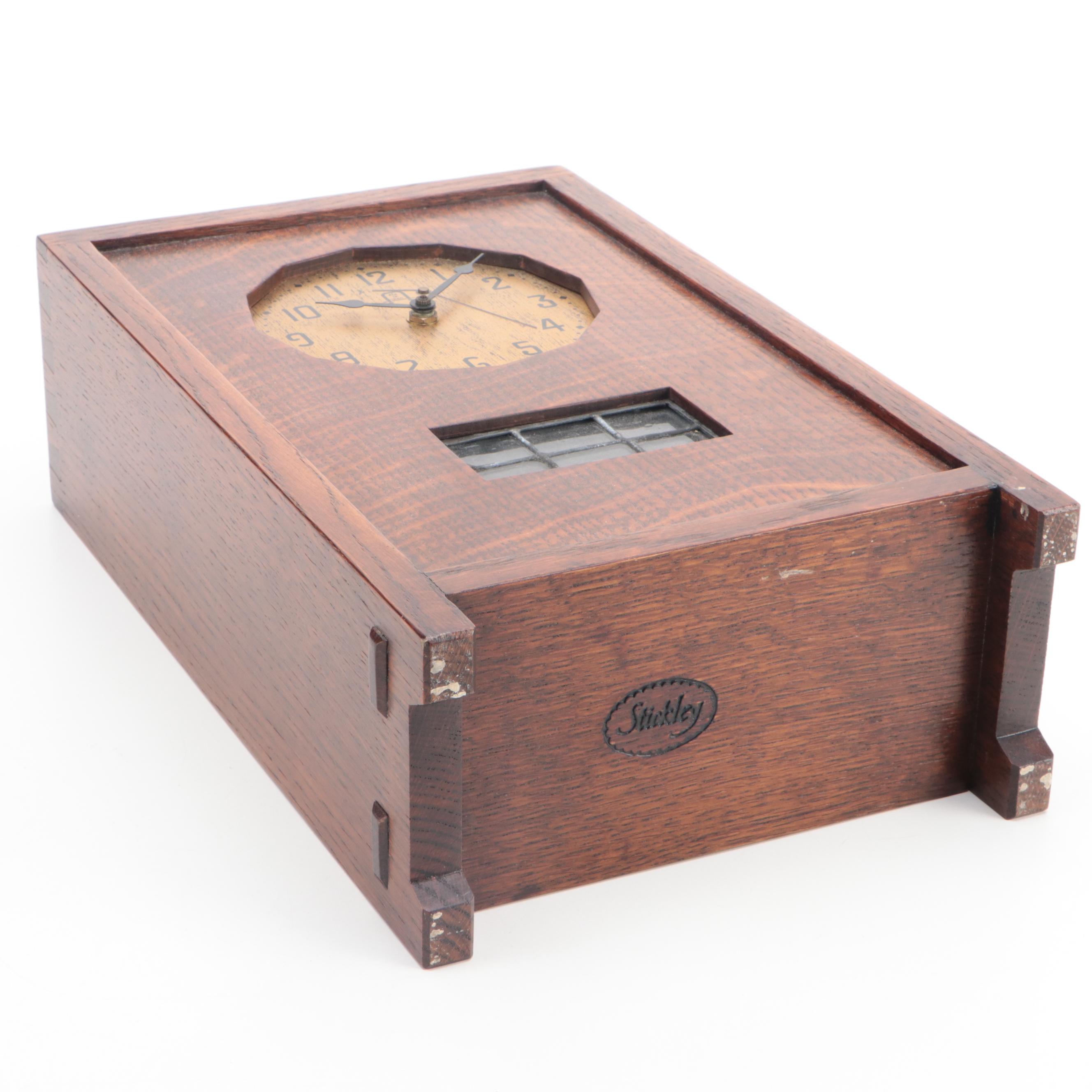 Stickley Arts and Crafts Style Mantel Clock