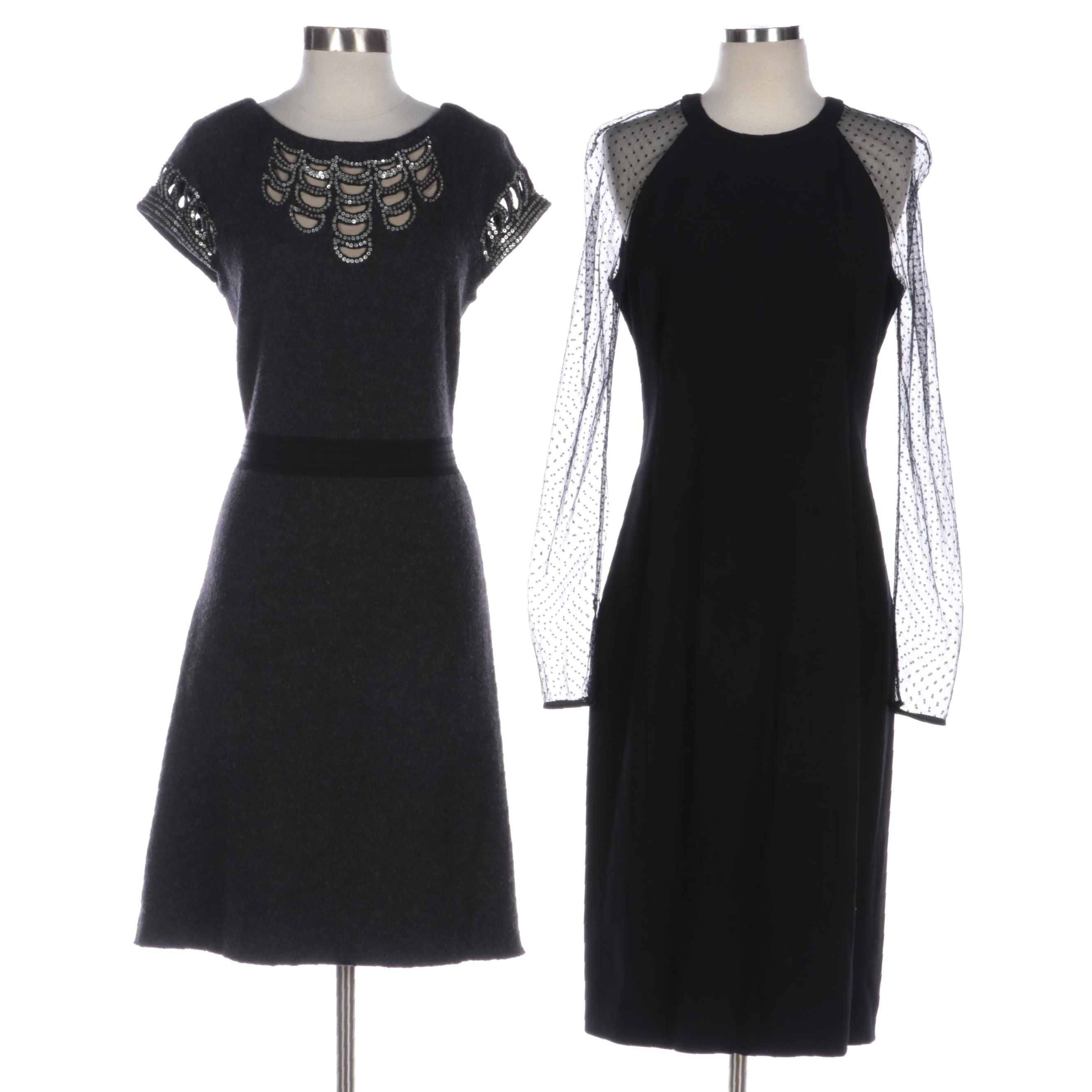 Tory Burch Wool Tailored Dress with Jason Wu Black Dress