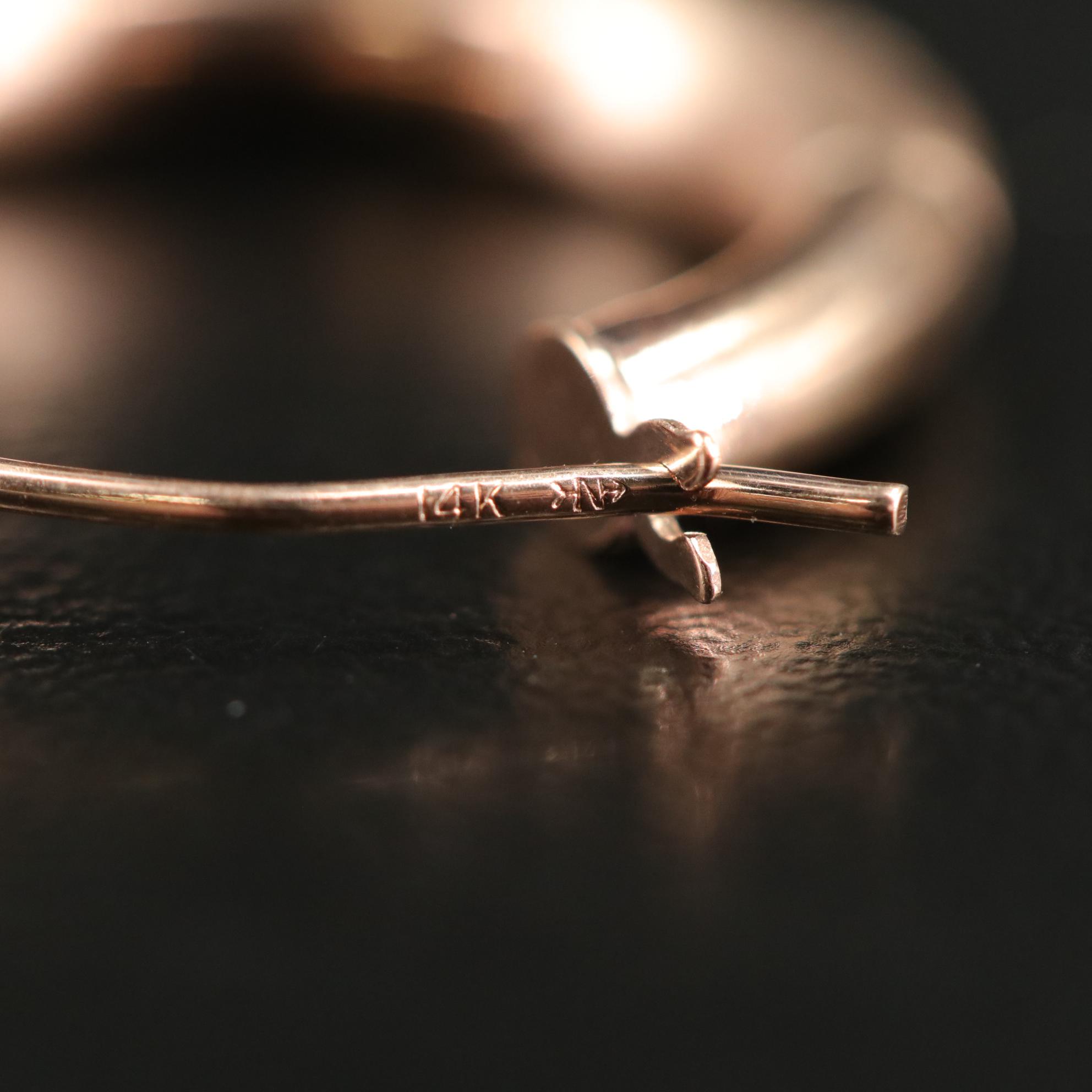 14K Rose Gold Hoop Earrings