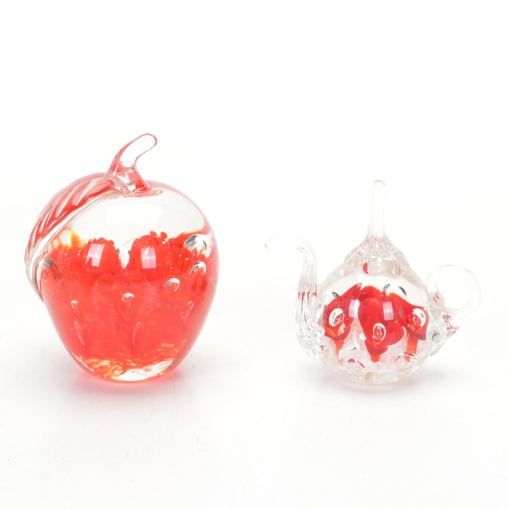 Metronome De Maelzel No 309, with St Clair Paperweights and Other Décor