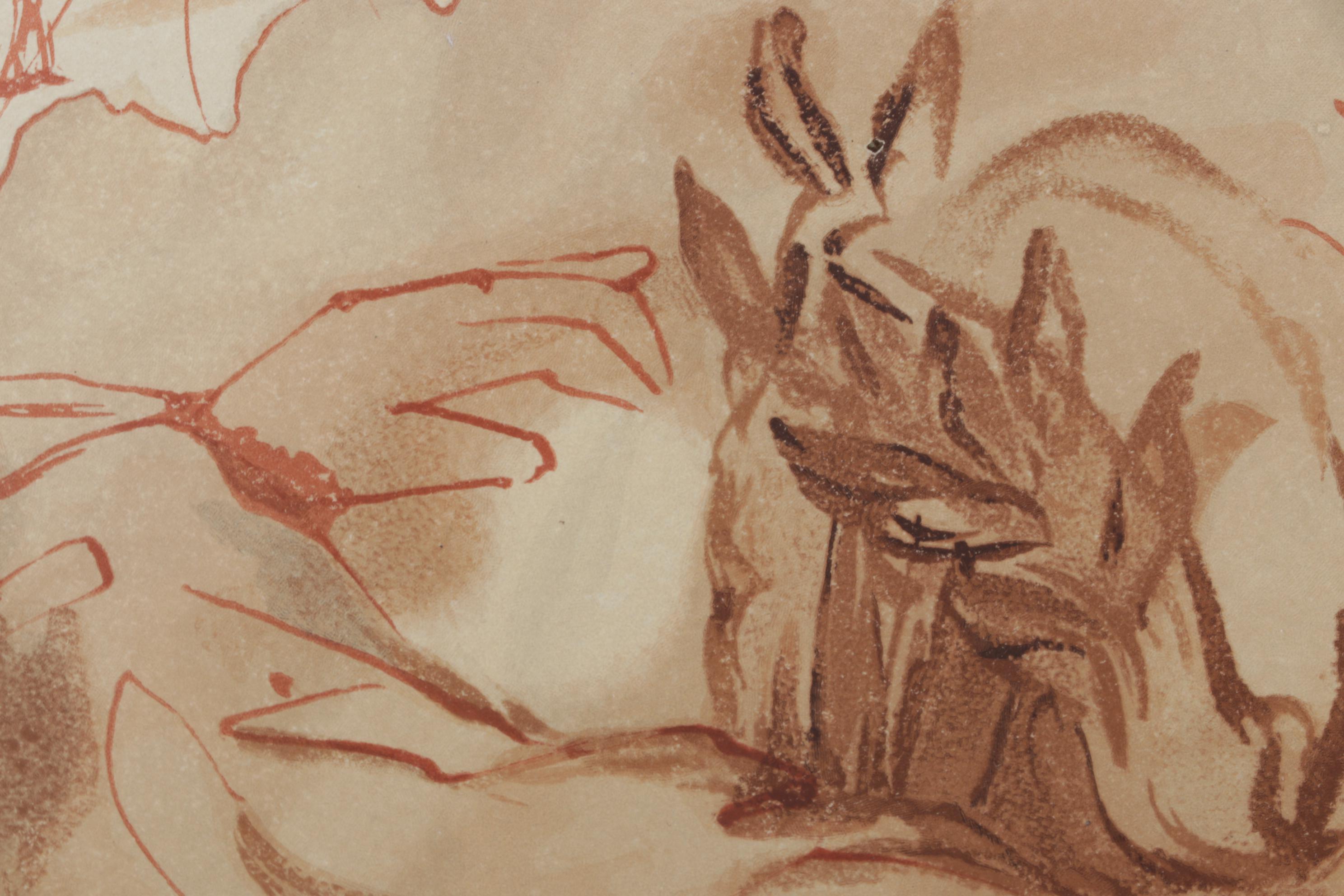 Salvador Dalí Wood Engraving "L'Annonce d'un grand enemente"