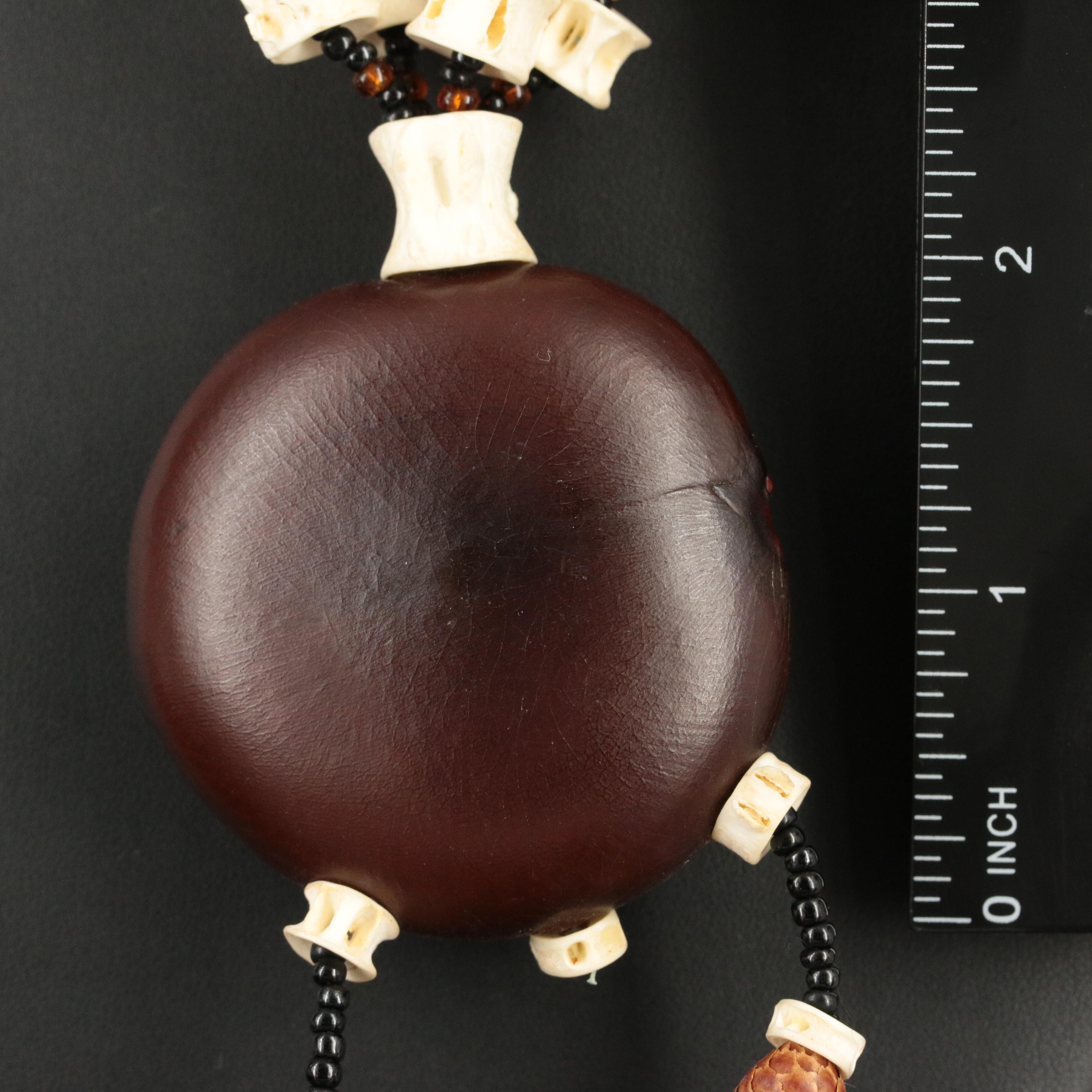 Sea Beans and Bone Necklace