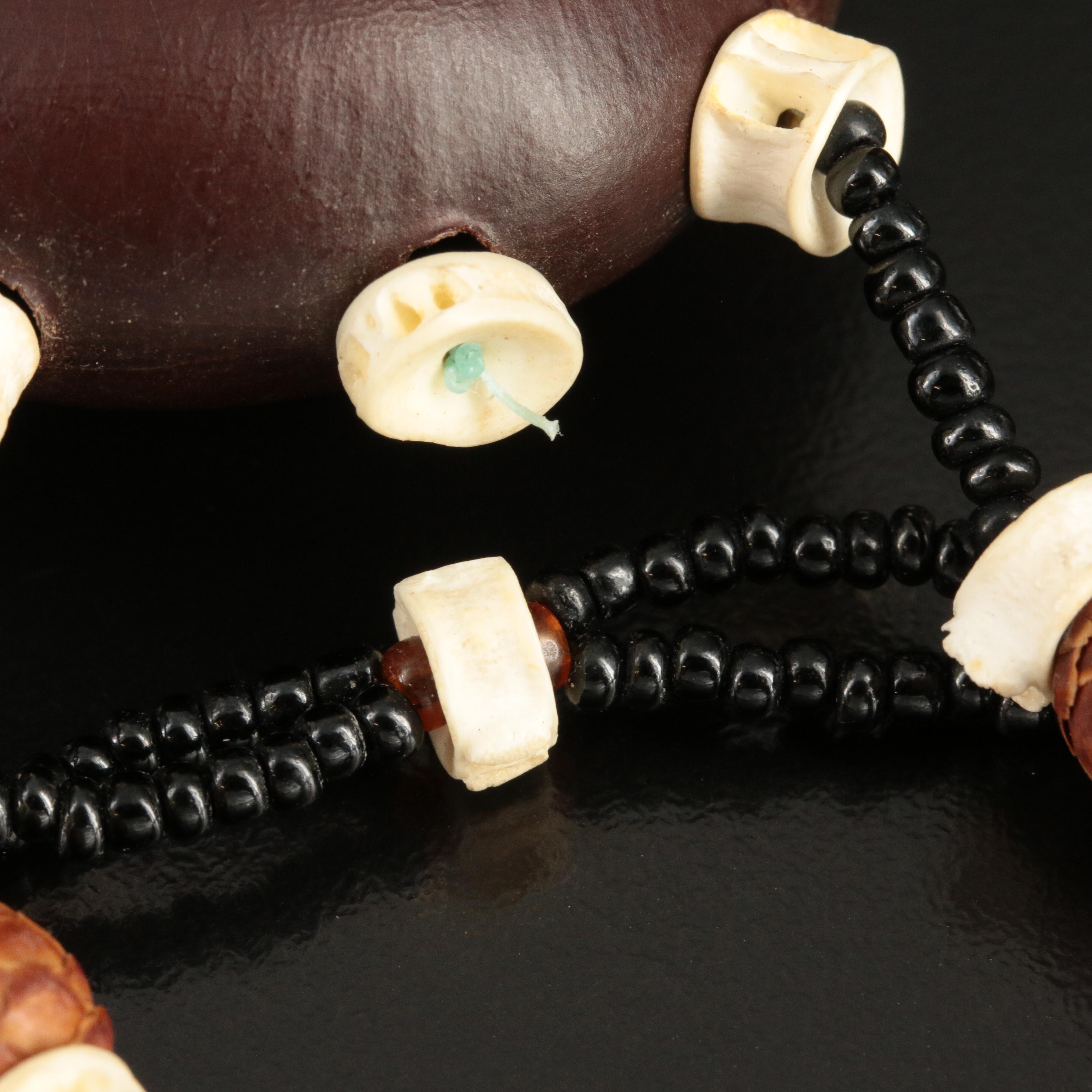 Sea Beans and Bone Necklace