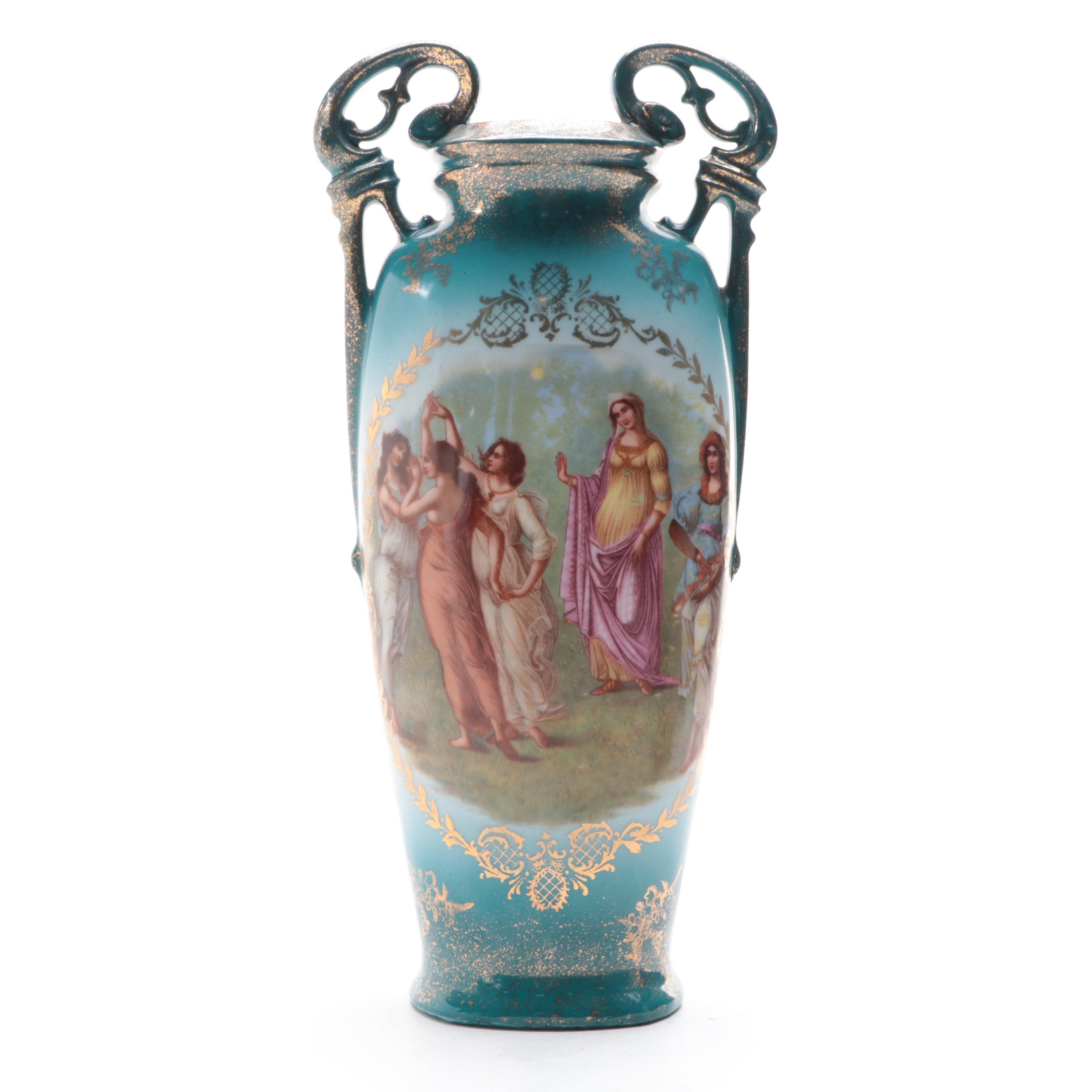 Antique Victoria Austria Porcelain Vase