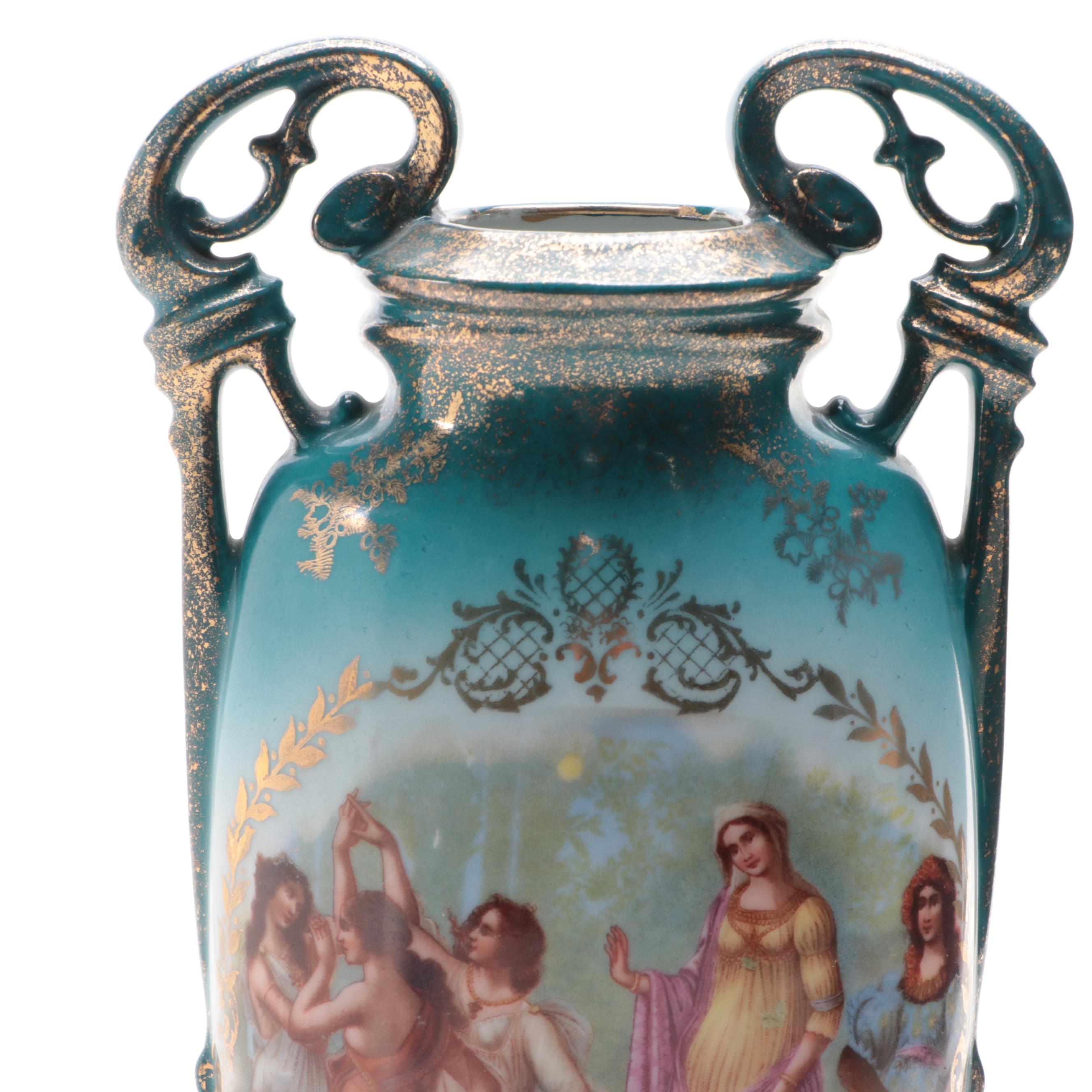 Antique Victoria Austria Porcelain Vase