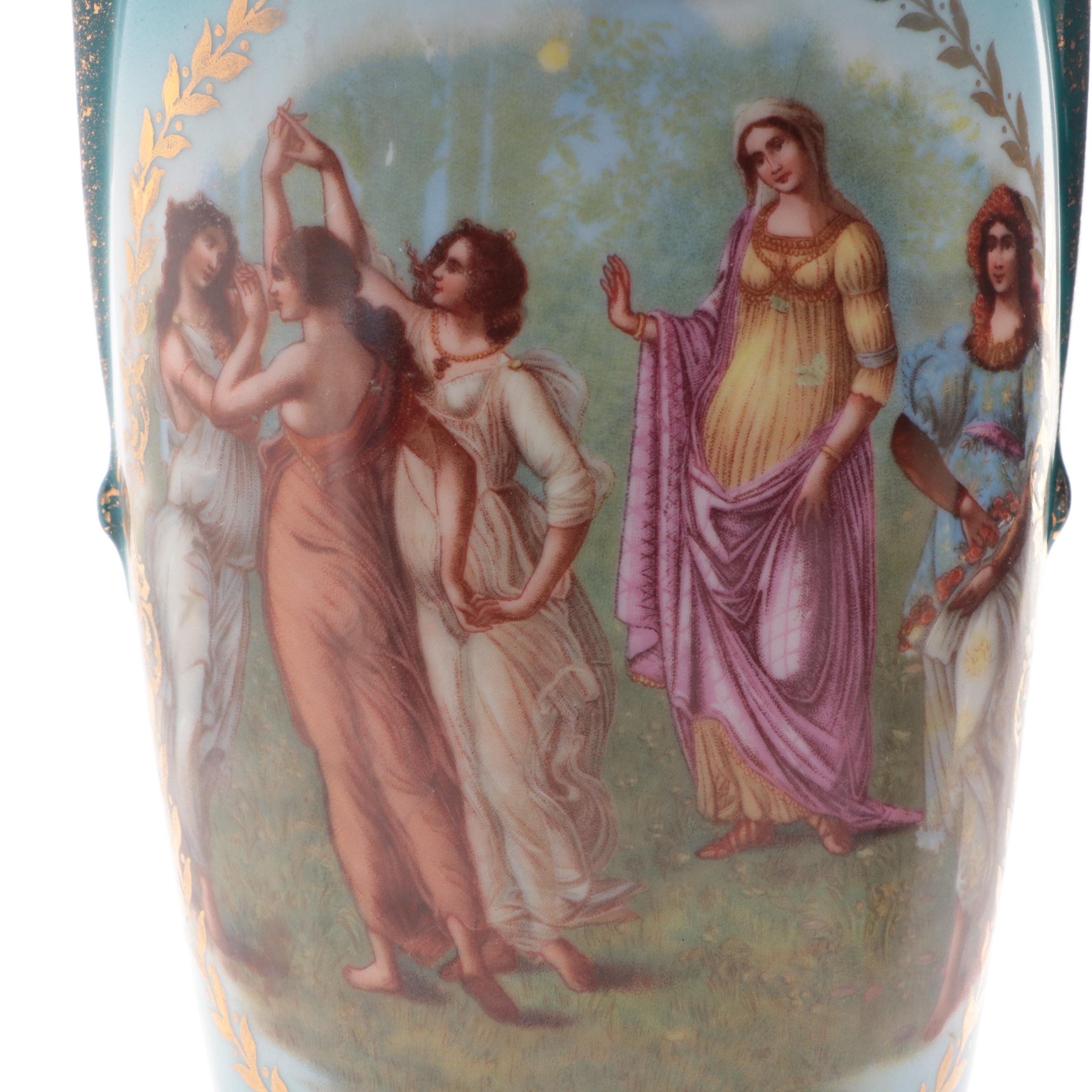 Antique Victoria Austria Porcelain Vase