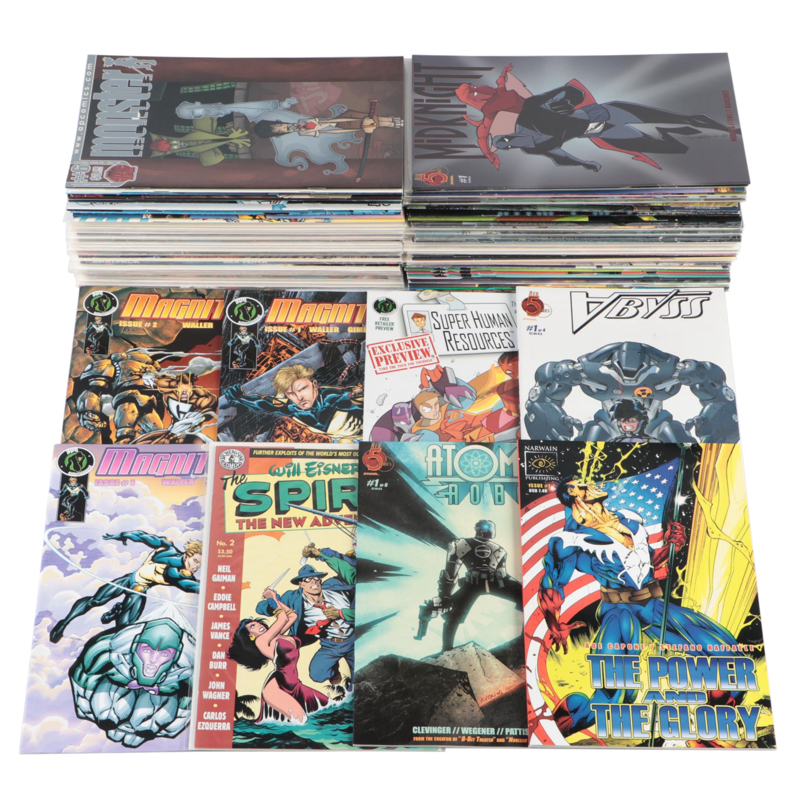 Modern Age "Atomic Bomb", "Power and Glory", "The Spirit", and More Comic Books