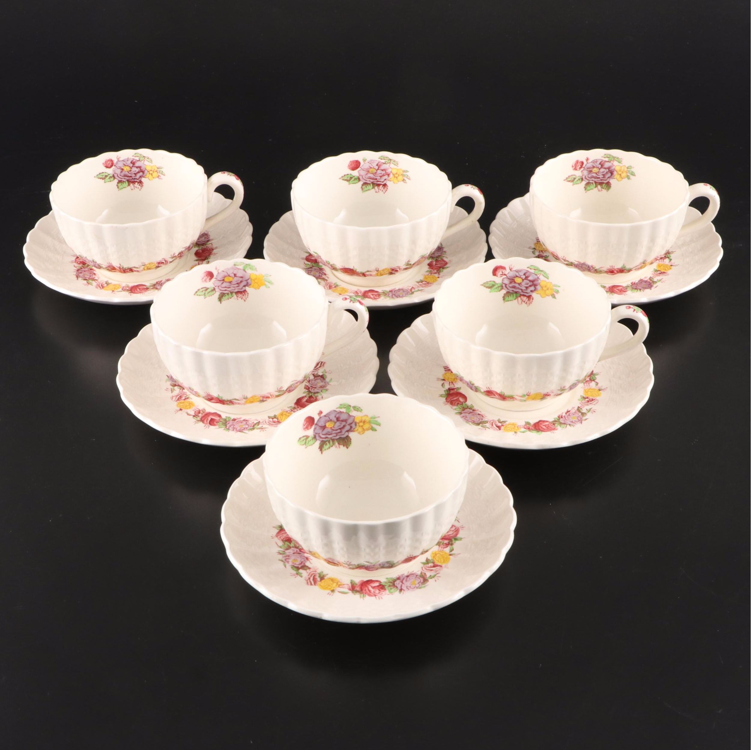 Spode "Rose Briar" Porcelain Dinnerware and Other Teapot