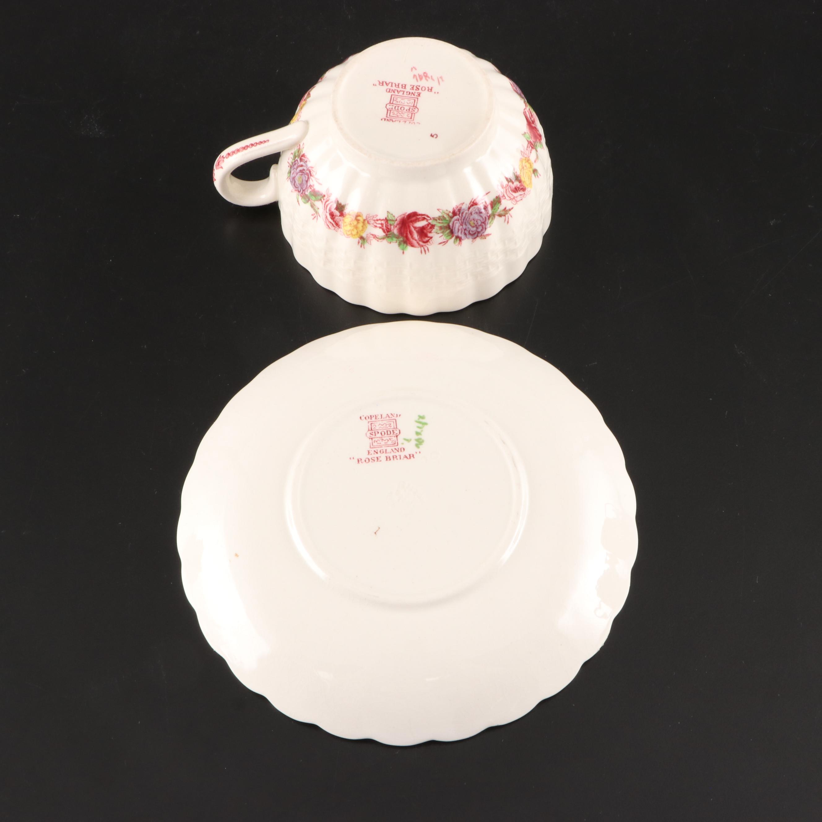 Spode "Rose Briar" Porcelain Dinnerware and Other Teapot