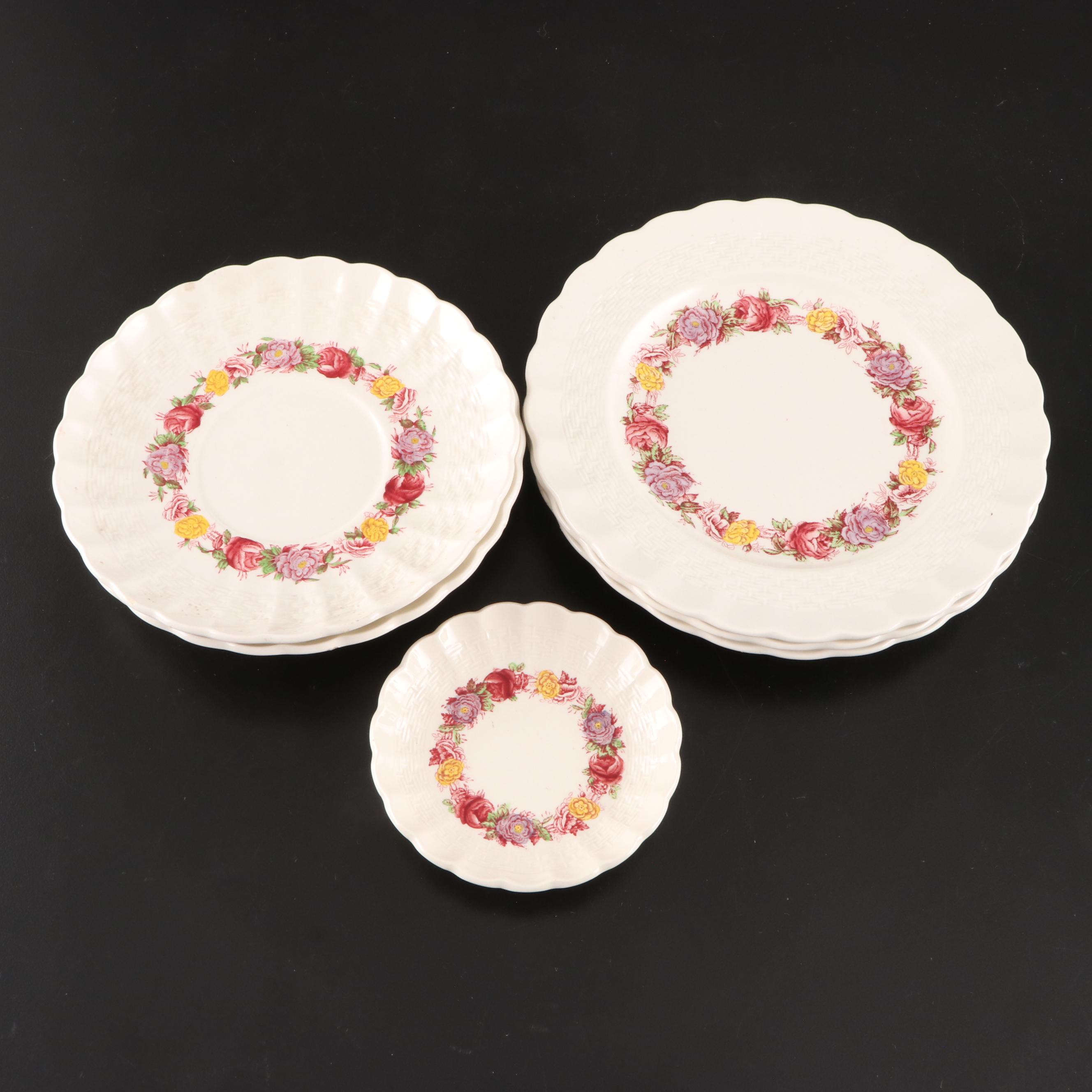 Spode "Rose Briar" Porcelain Dinnerware and Other Teapot