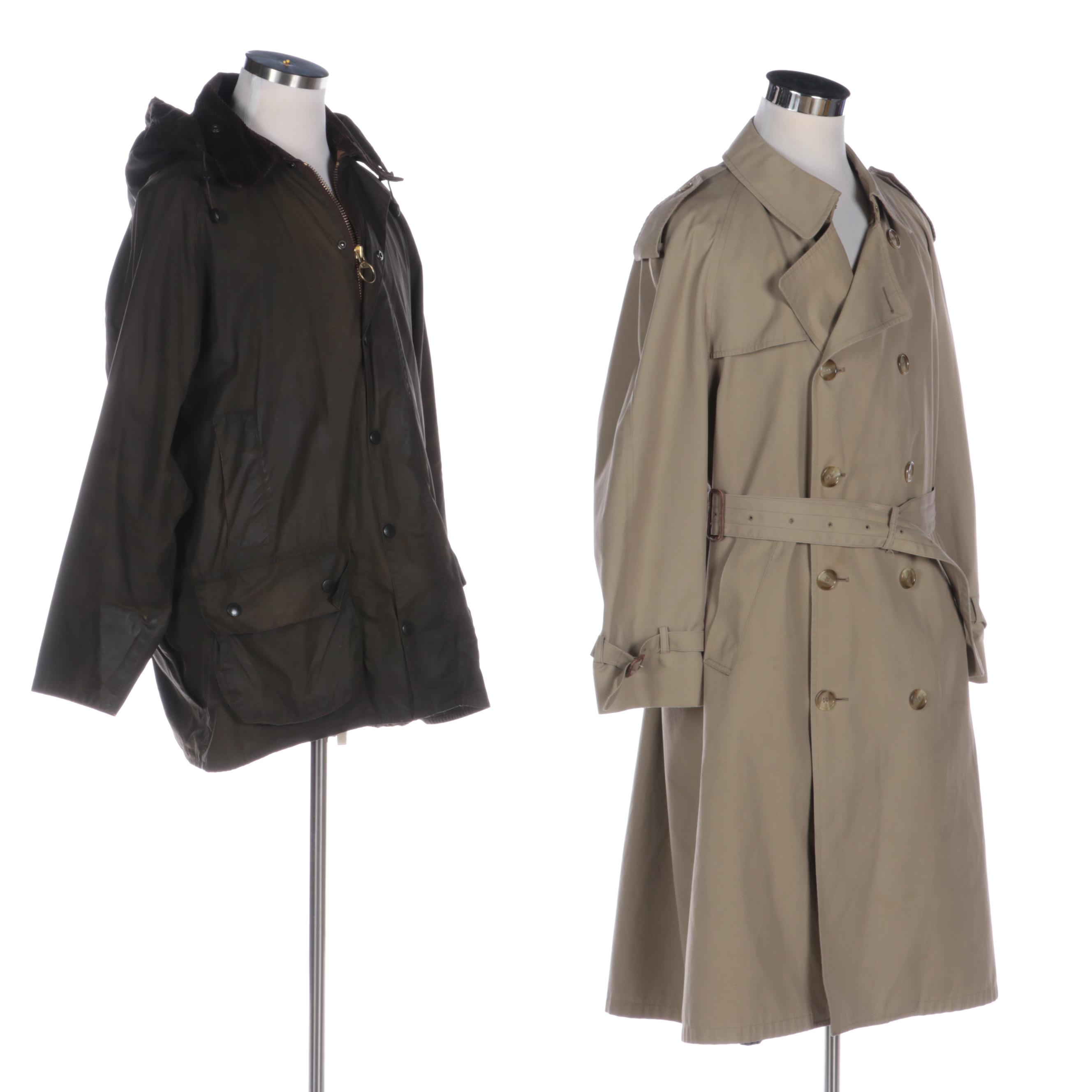 Barbour Rain Jacket with Double-Breasted Trench Coat
