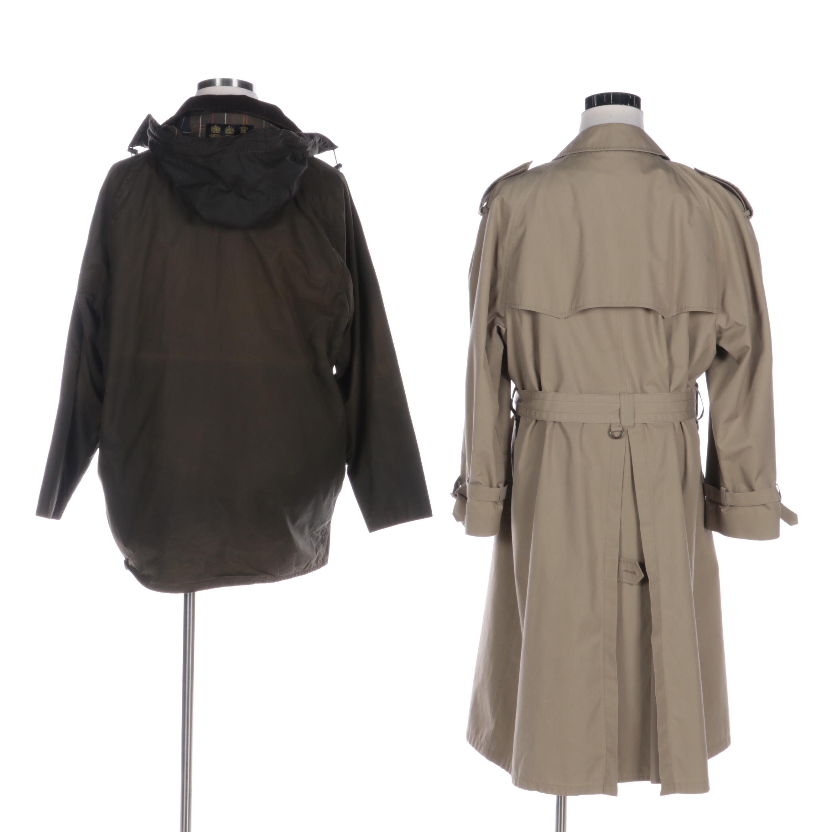 Barbour Rain Jacket with Double-Breasted Trench Coat