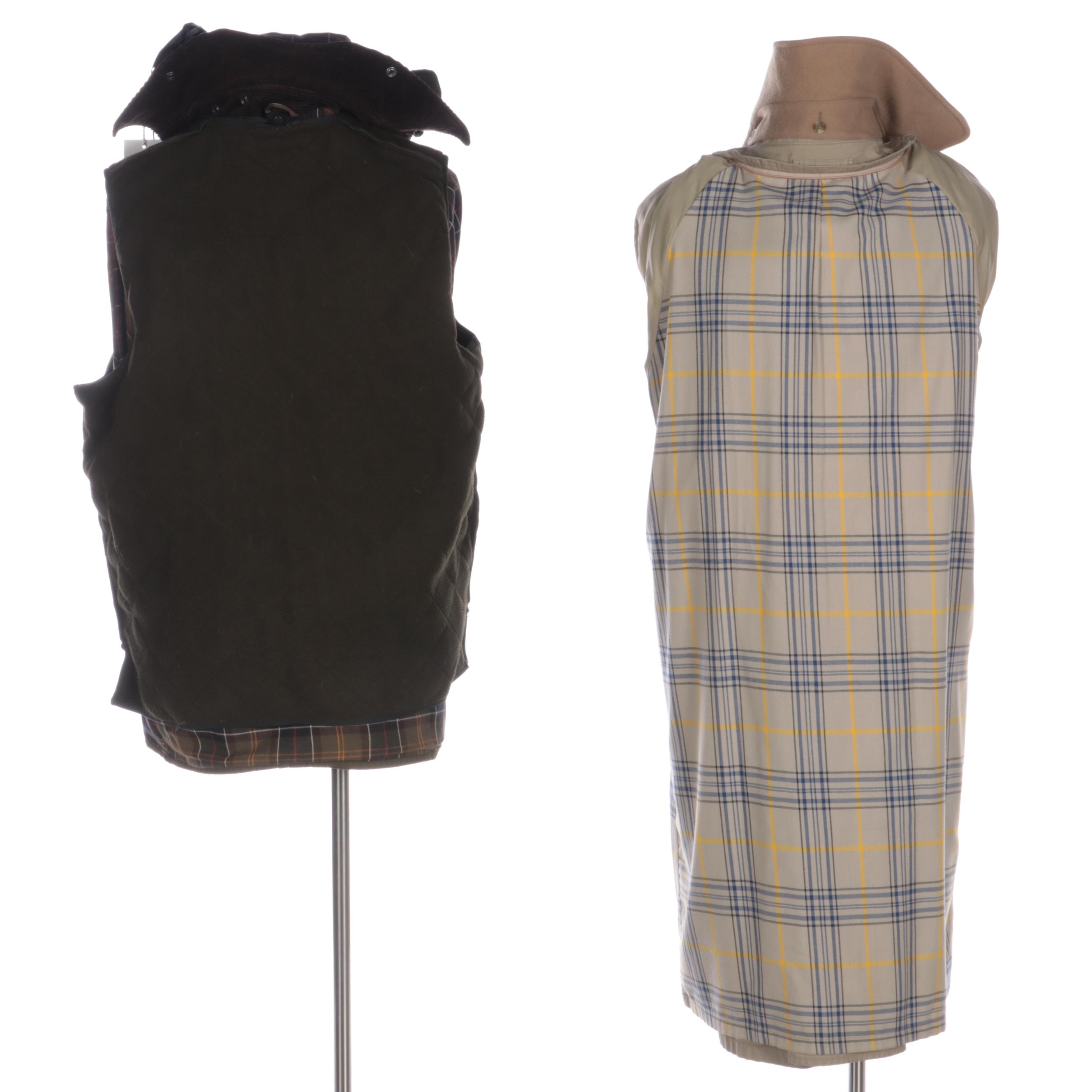 Barbour Rain Jacket with Double-Breasted Trench Coat