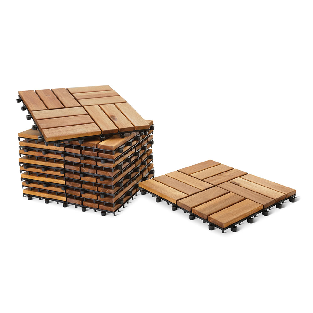 Interlocking Acacia Deck Tiles