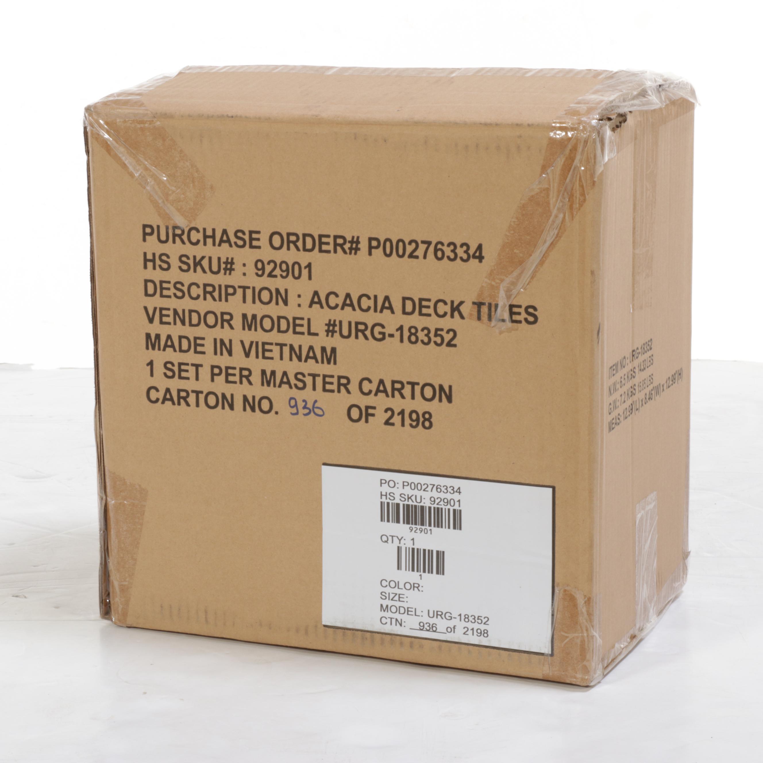 Interlocking Acacia Deck Tiles