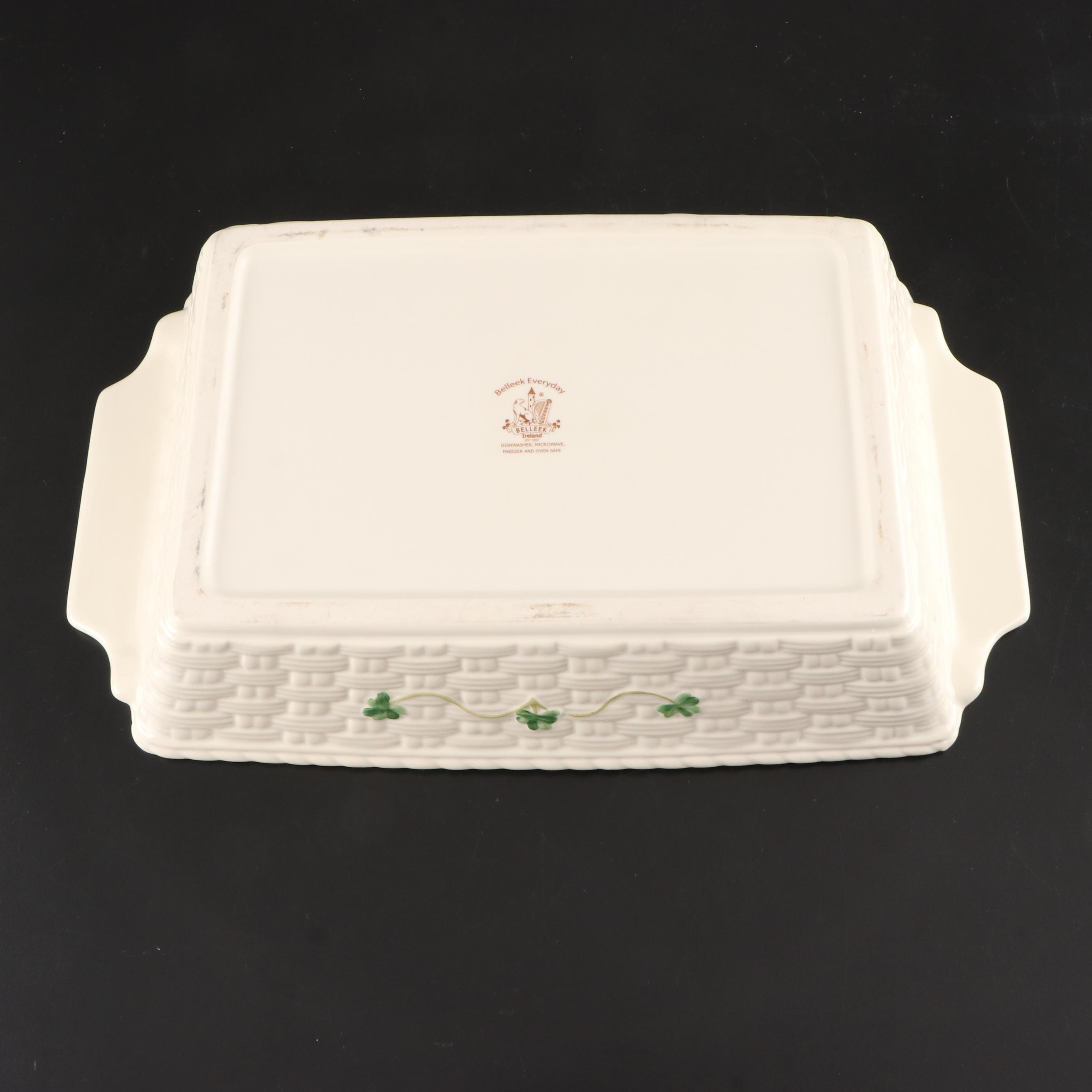 Belleek "Shamrock" Porcelain Casserole, Vase, Box and More