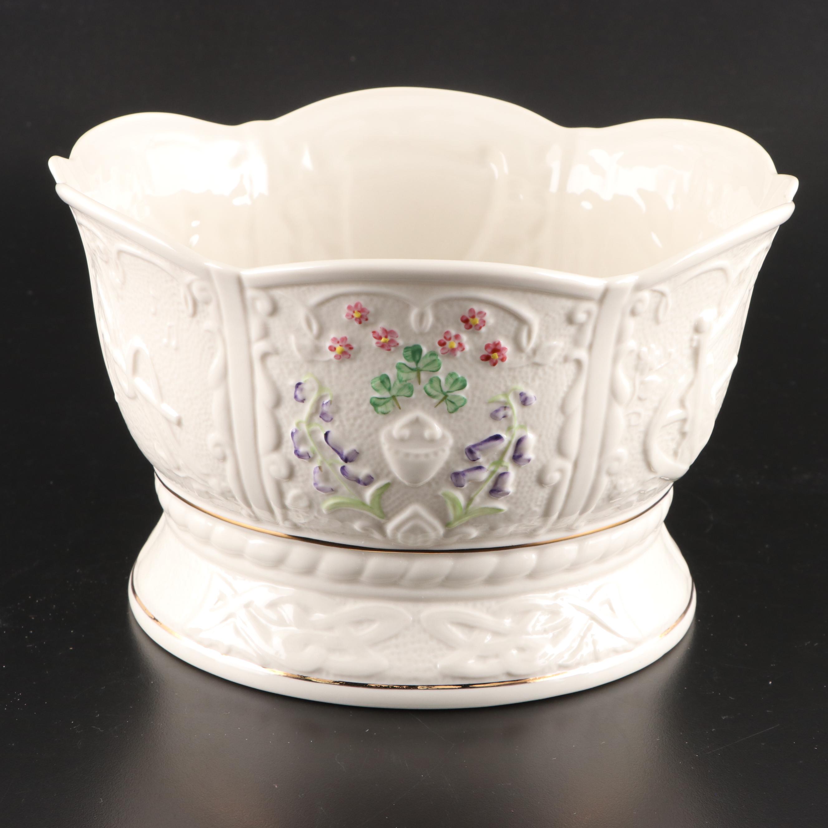 Belleek "Shamrock" Porcelain Casserole, Vase, Box and More