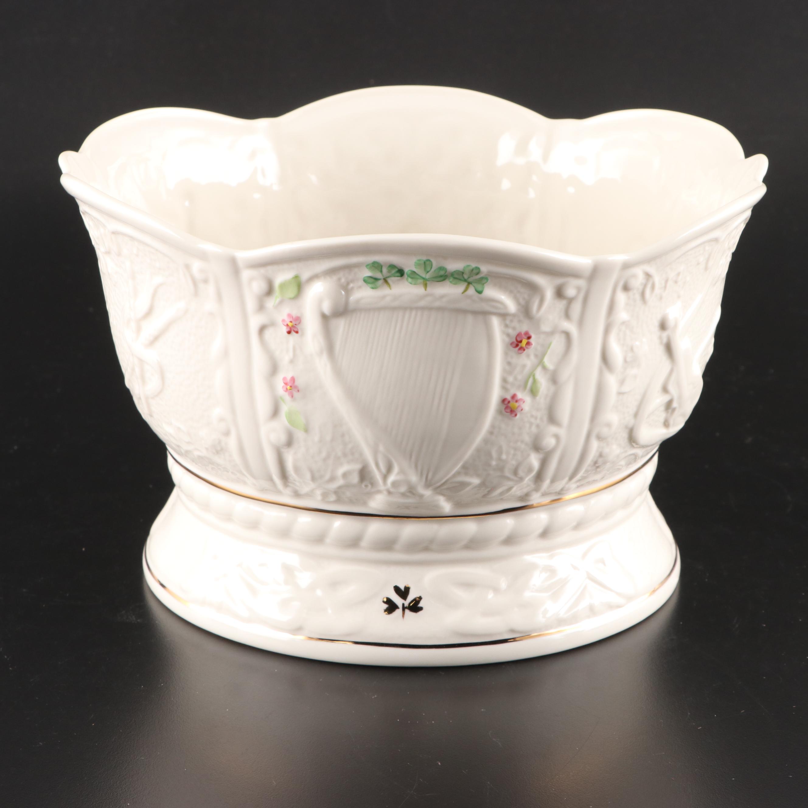 Belleek "Shamrock" Porcelain Casserole, Vase, Box and More