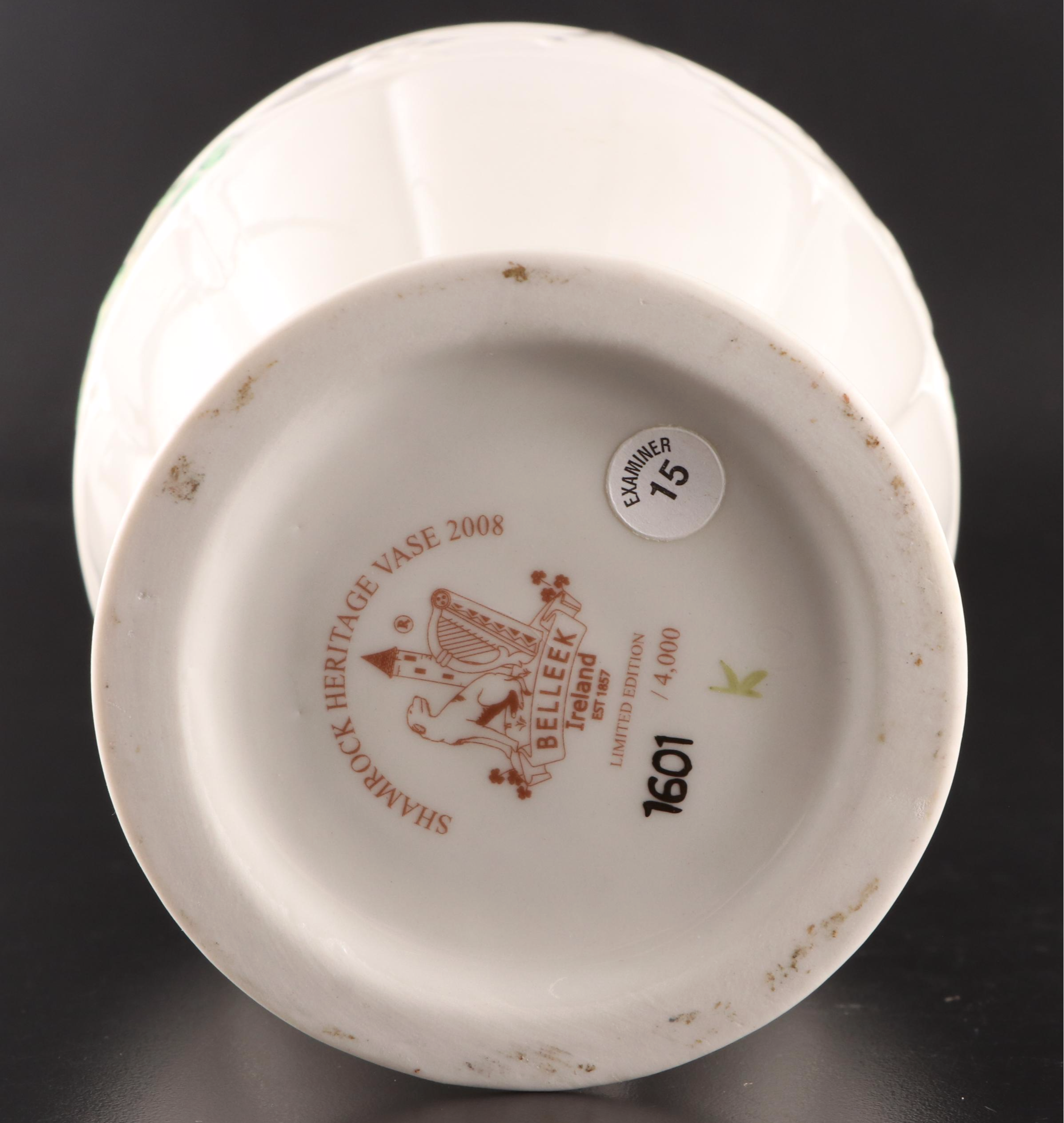 Belleek "Shamrock" Porcelain Casserole, Vase, Box and More