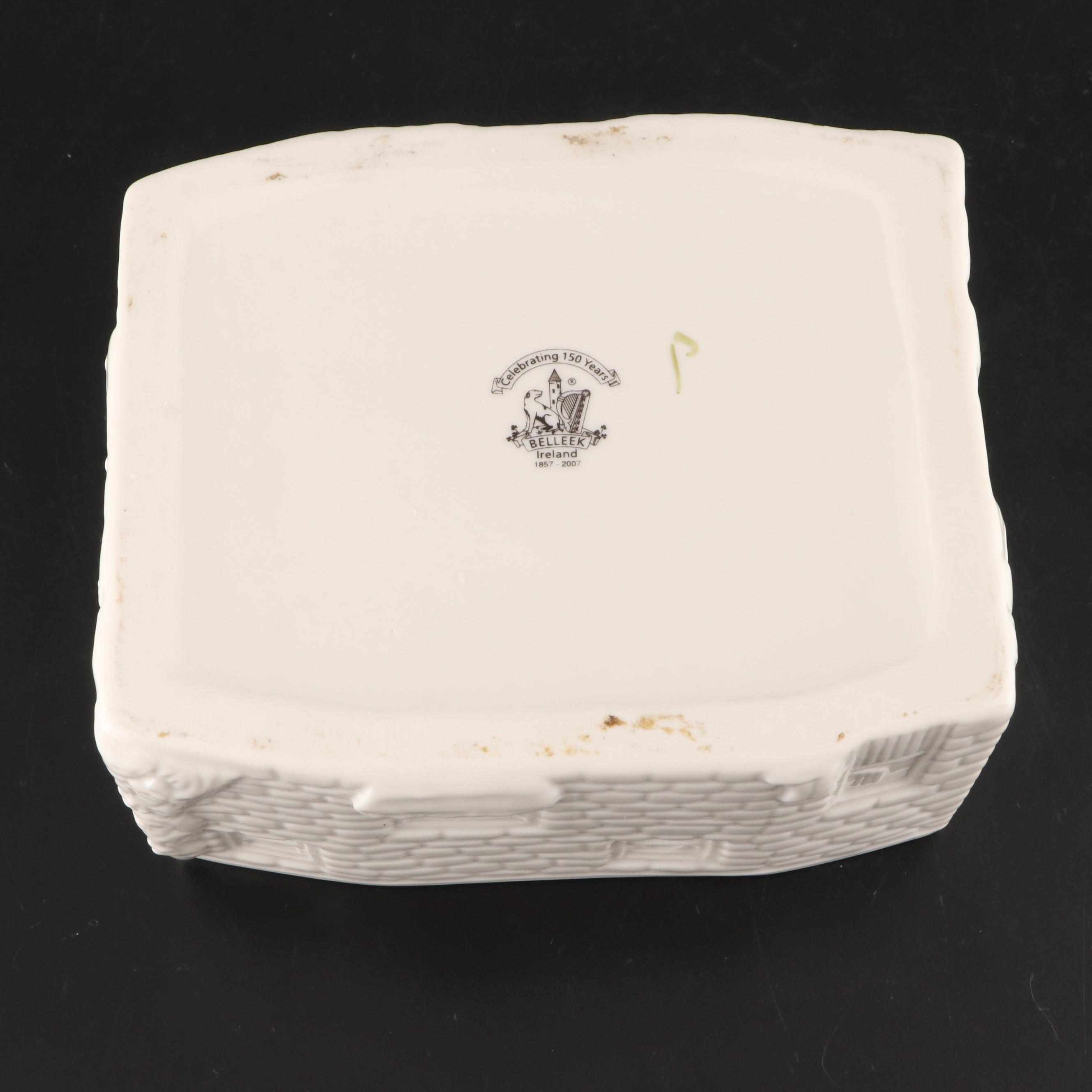 Belleek "Shamrock" Porcelain Casserole, Vase, Box and More