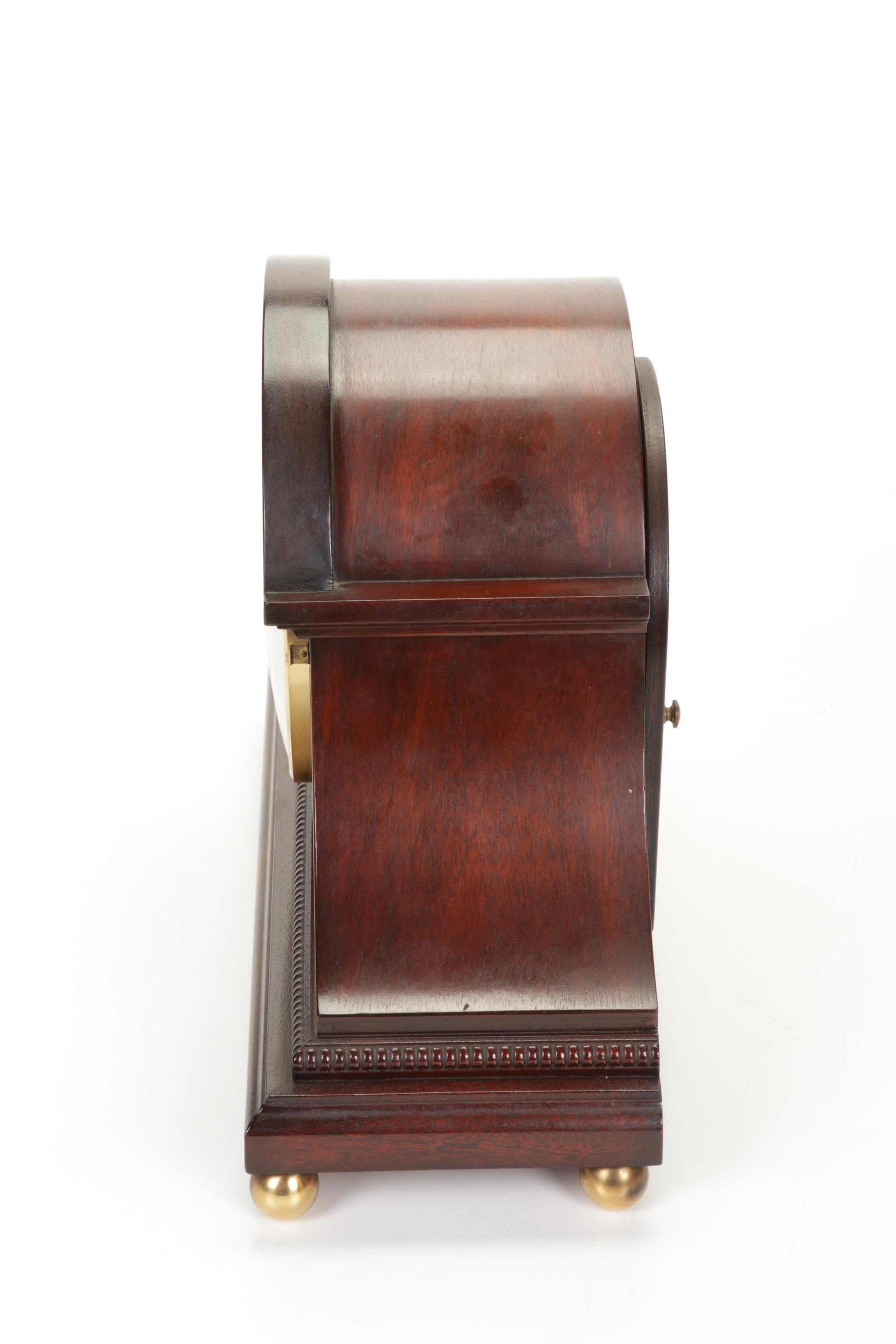 Kieninger Heritage Heirlooms Mantel Clock with Inlaid Gemstone Globe