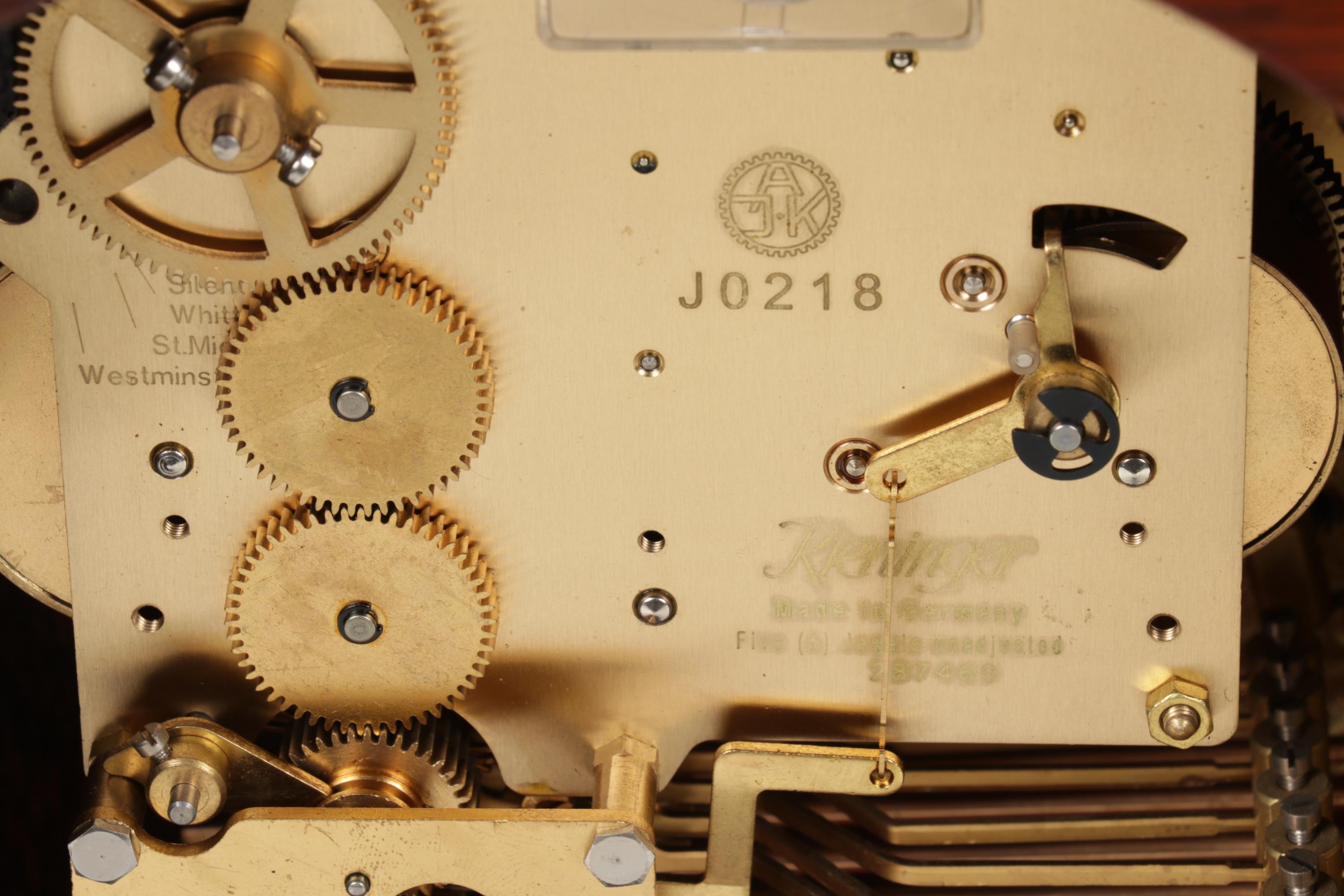 Kieninger Heritage Heirlooms Mantel Clock with Inlaid Gemstone Globe