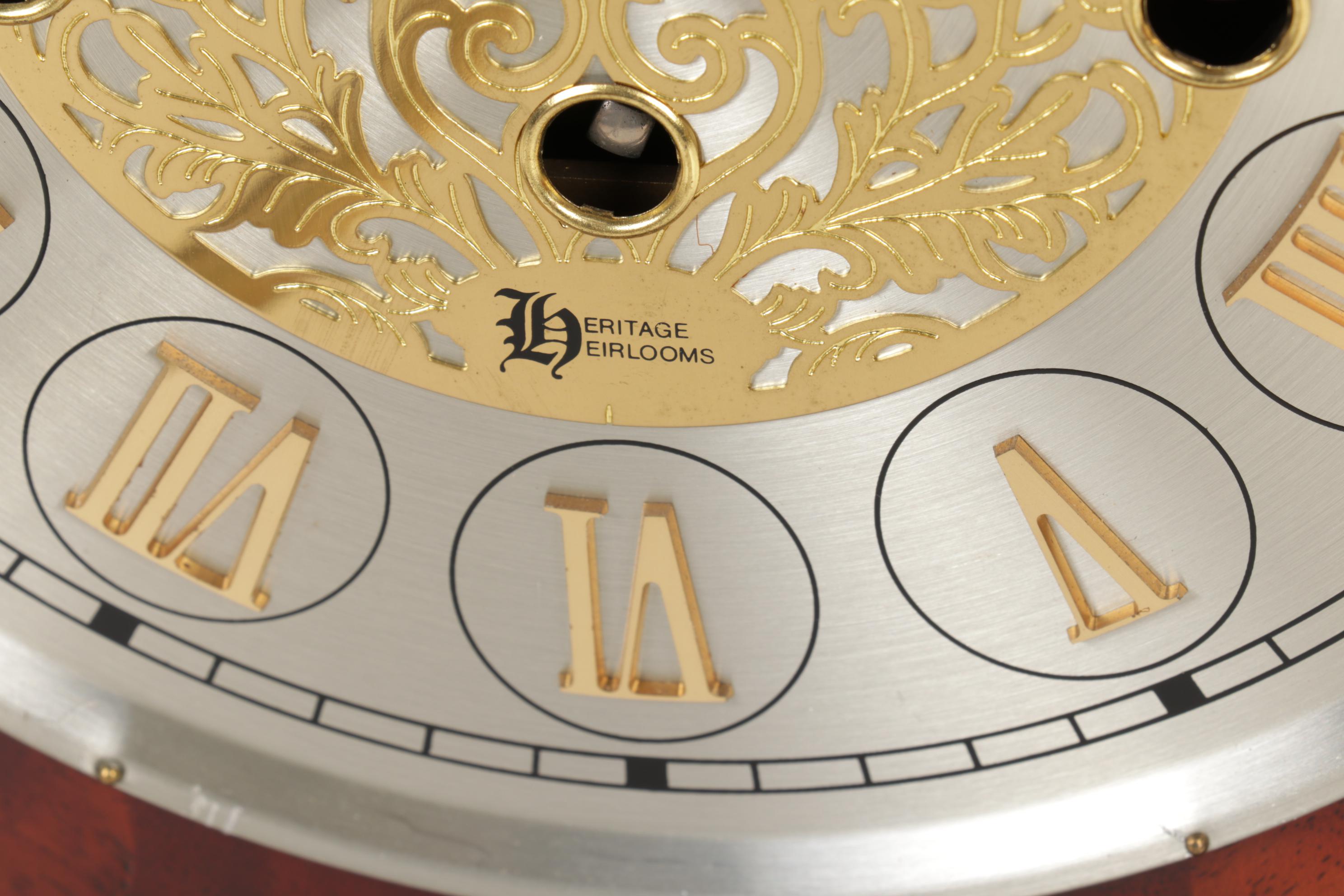 Kieninger Heritage Heirlooms Mantel Clock with Inlaid Gemstone Globe