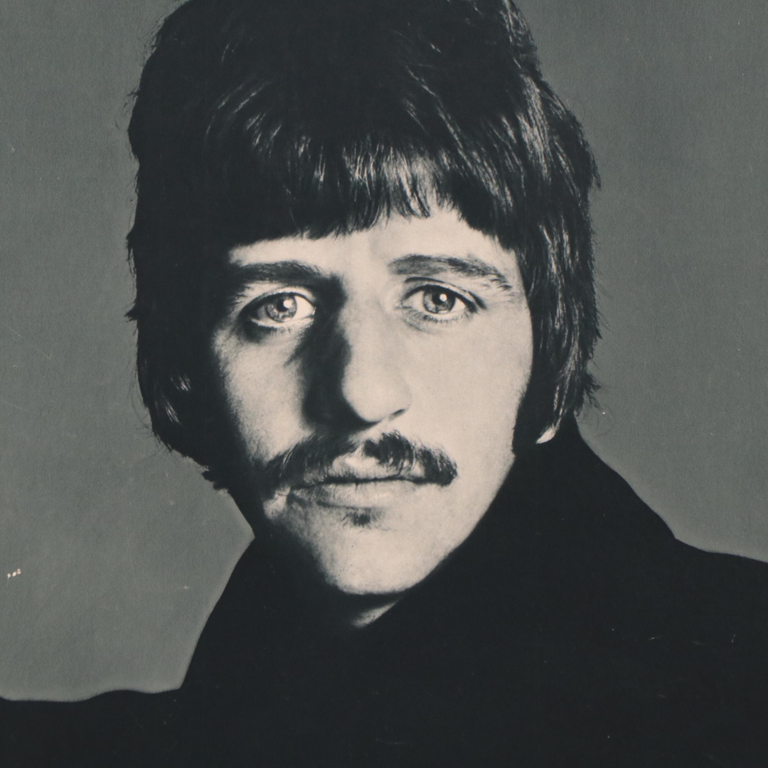 The Beatles Black-and-White Offset Lithograph Poster on Foam Core