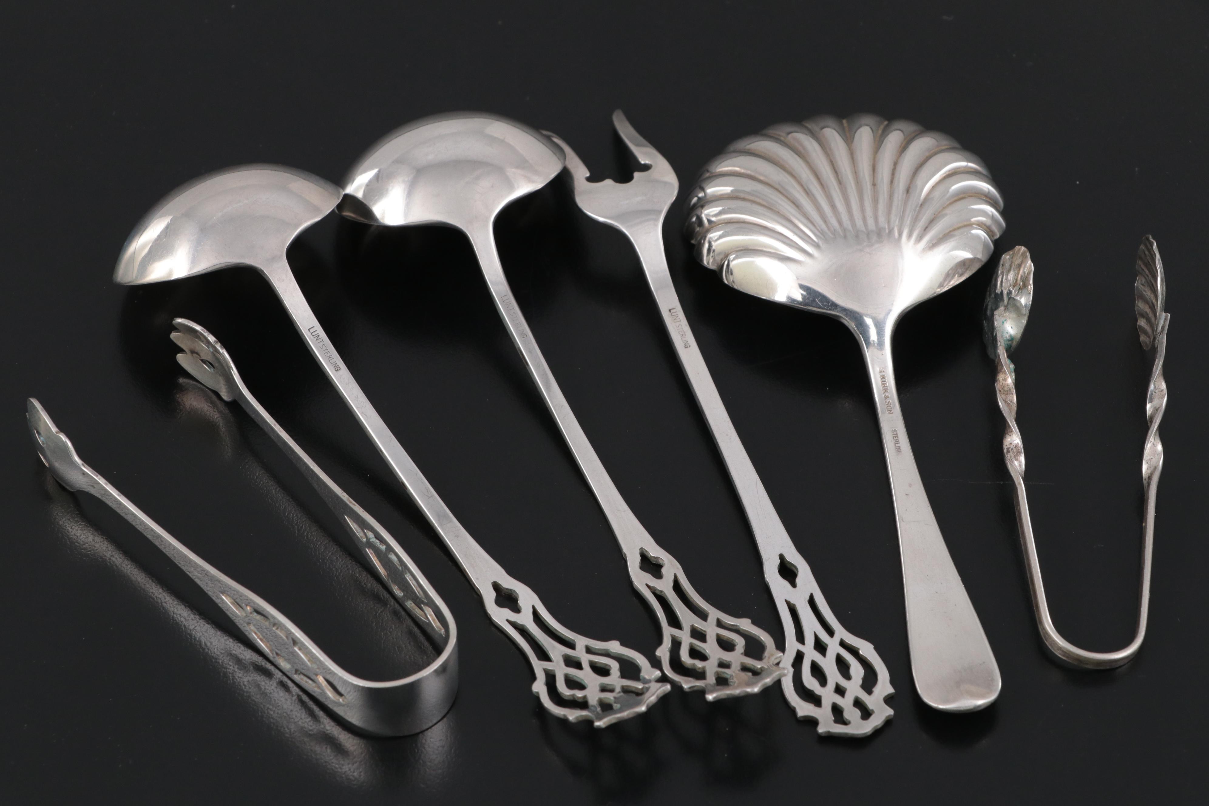 Lunt with S. Kirk & Son and Other Sterling Silver Serving Utensils