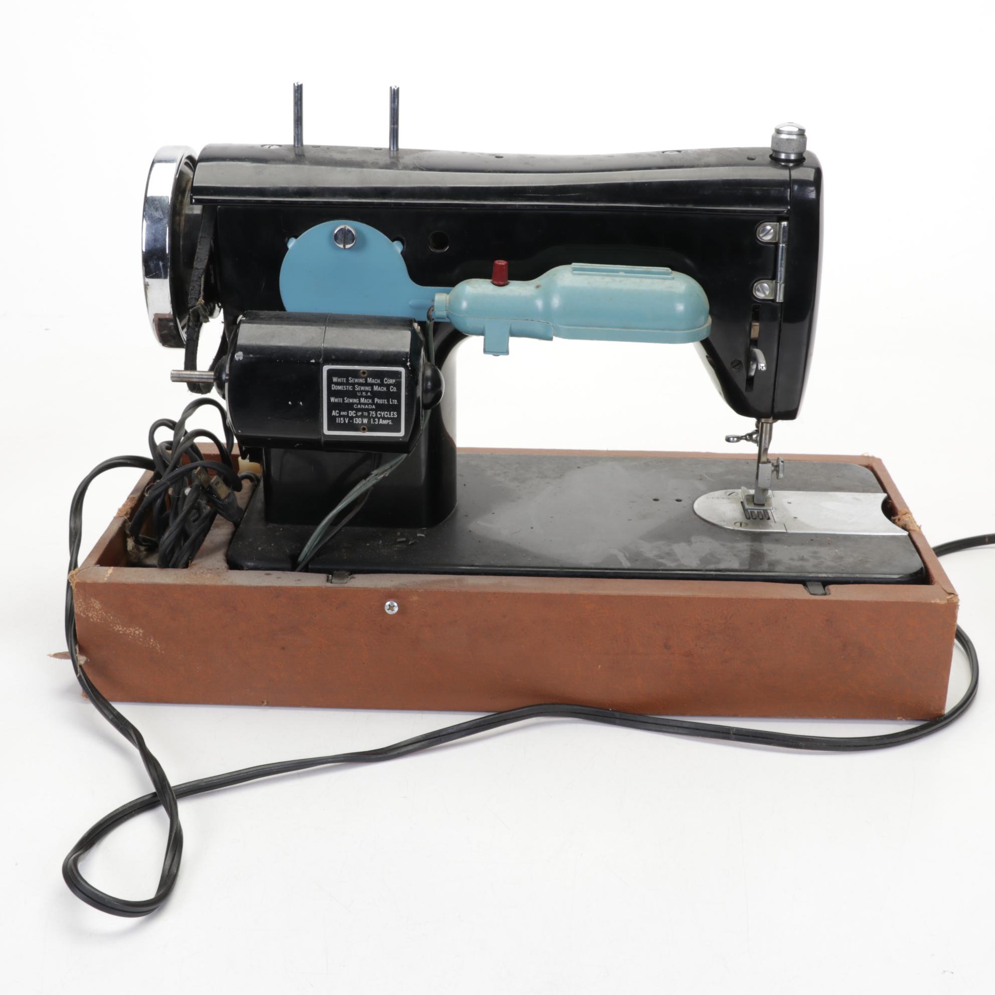 White Sewing Machine 628 Series with Added Light, Pedal and Accessories