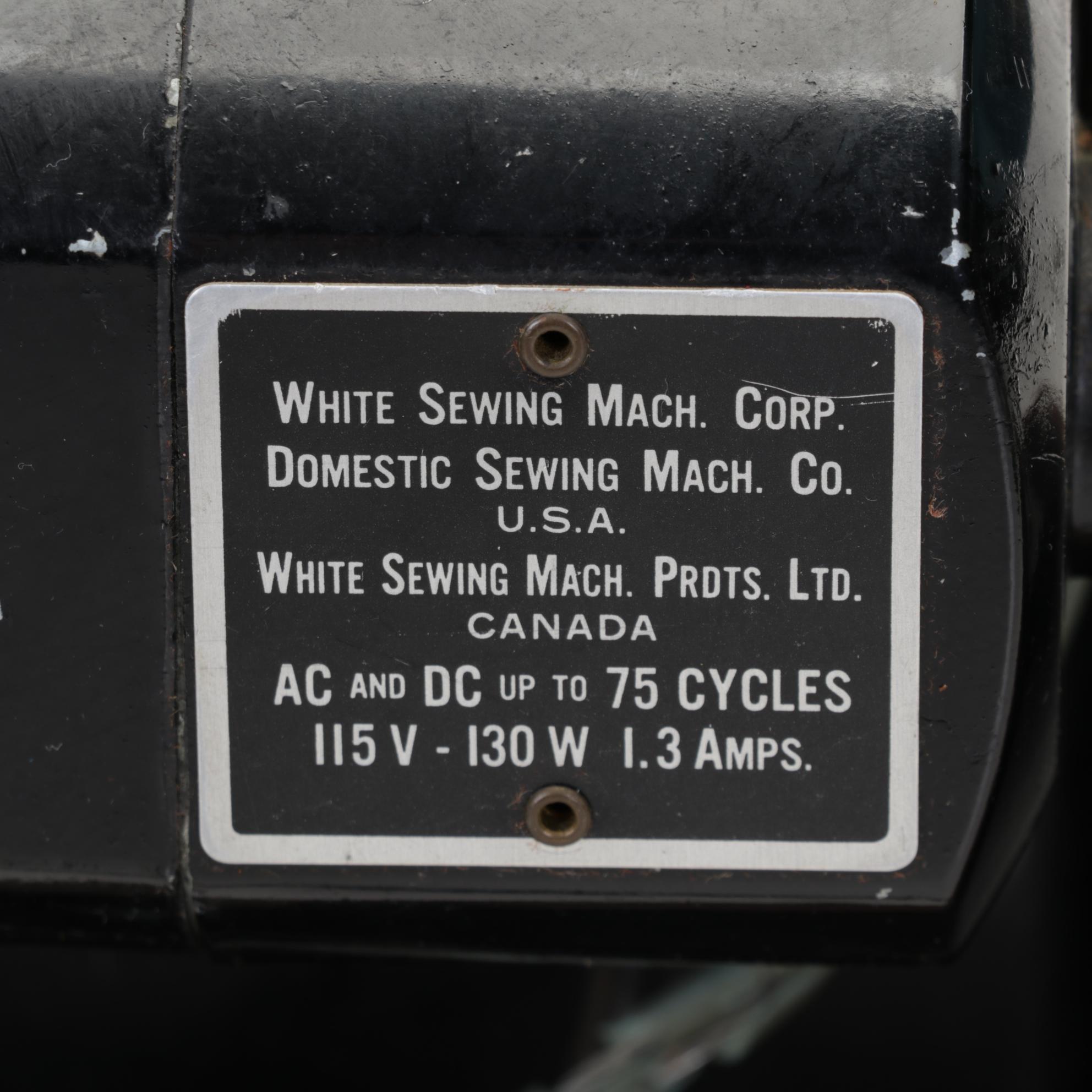 White Sewing Machine 628 Series with Added Light, Pedal and Accessories