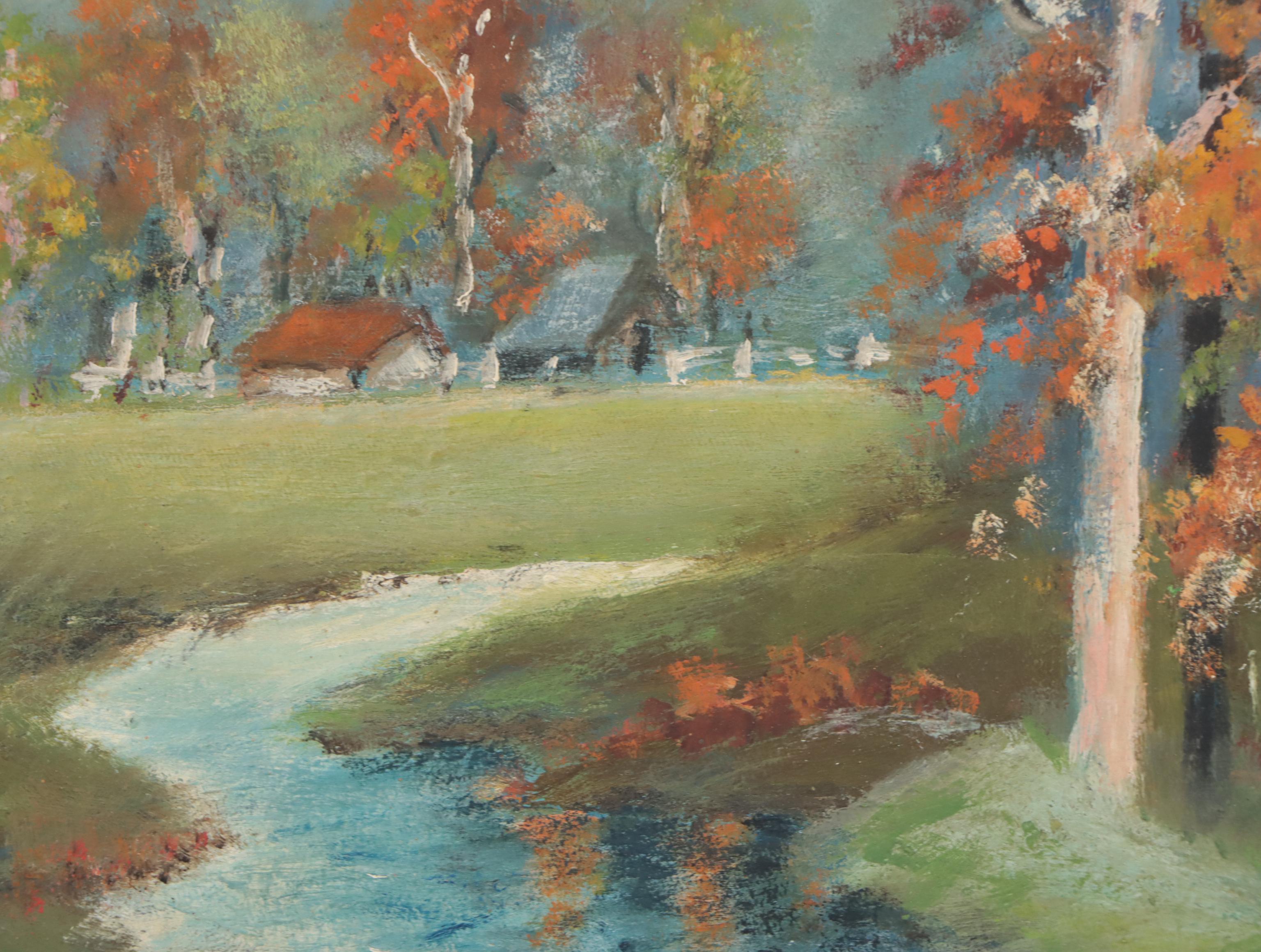 J.R. Appleton Oil Painting of Forest Landscape, 1948