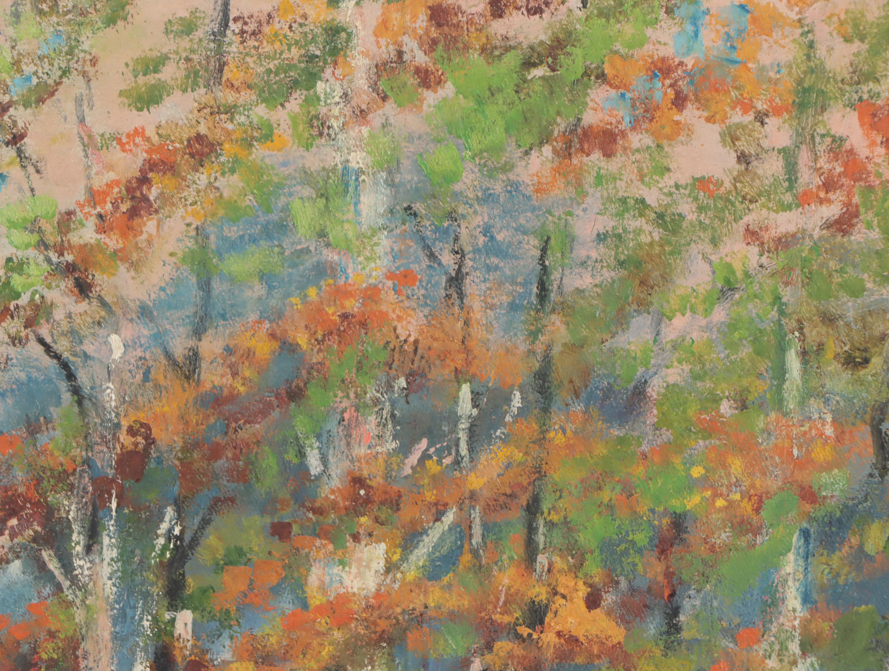 J.R. Appleton Oil Painting of Forest Landscape, 1948