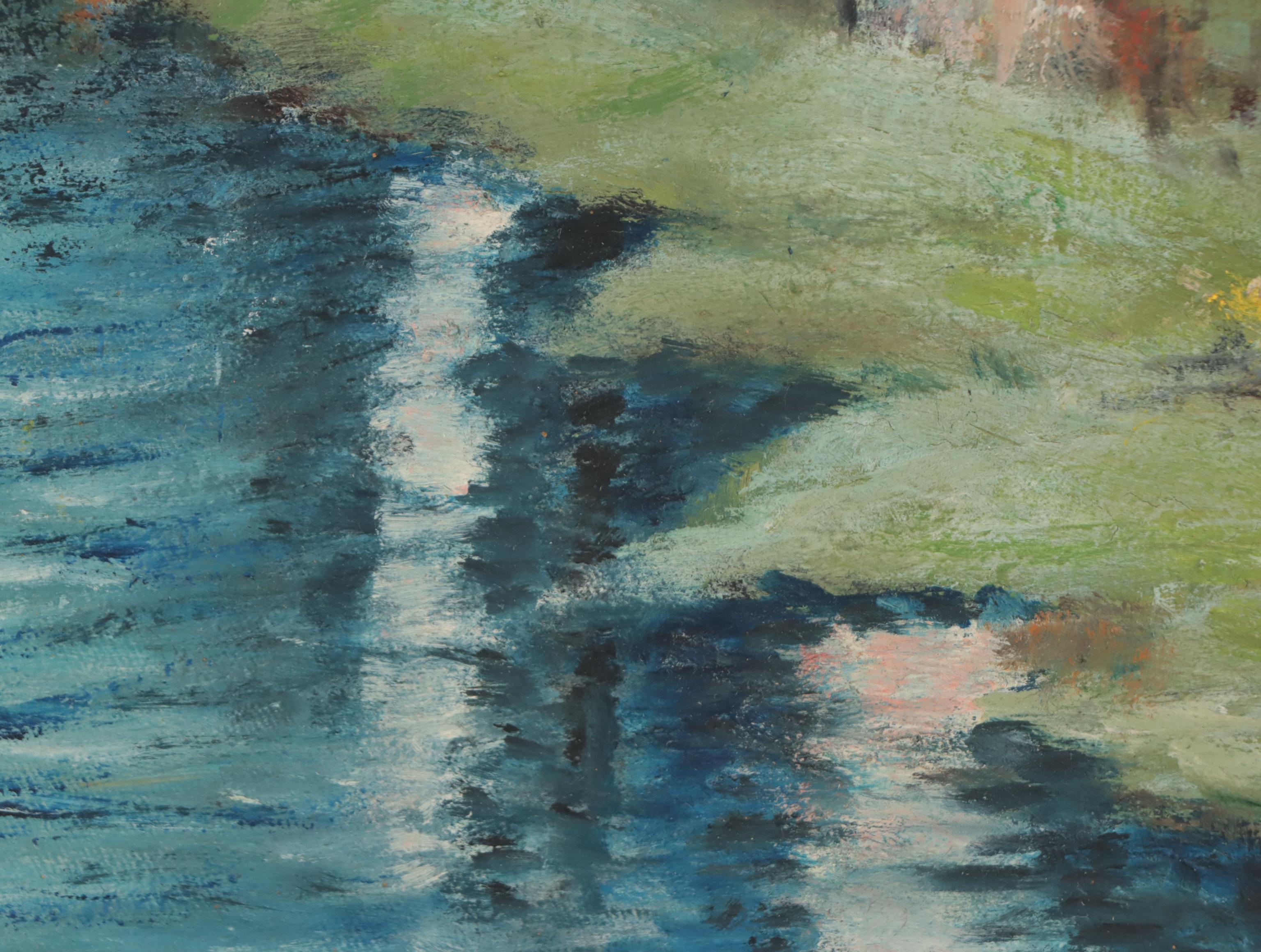 J.R. Appleton Oil Painting of Forest Landscape, 1948