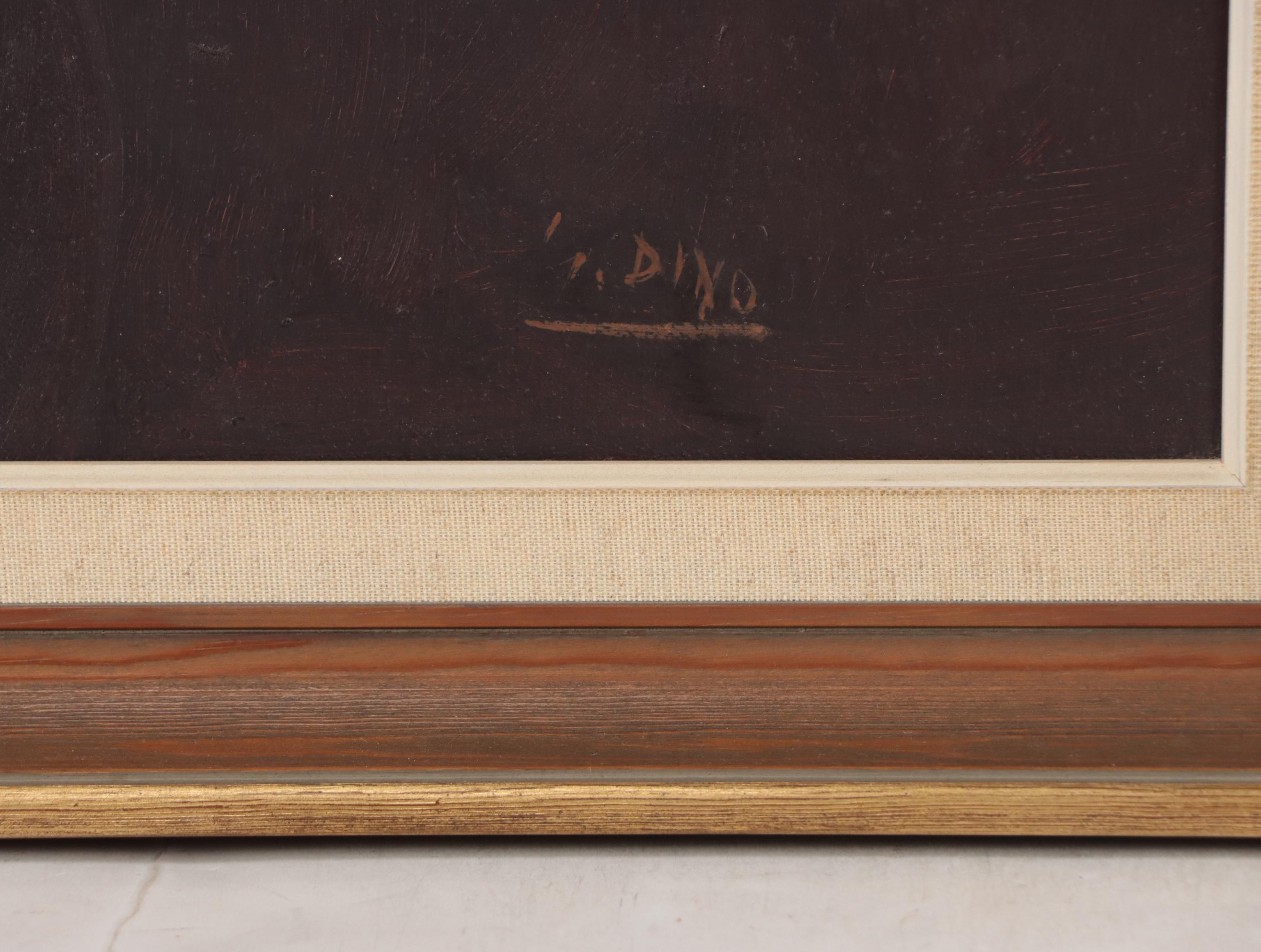 Portrait Oil Painting of Man with Vase