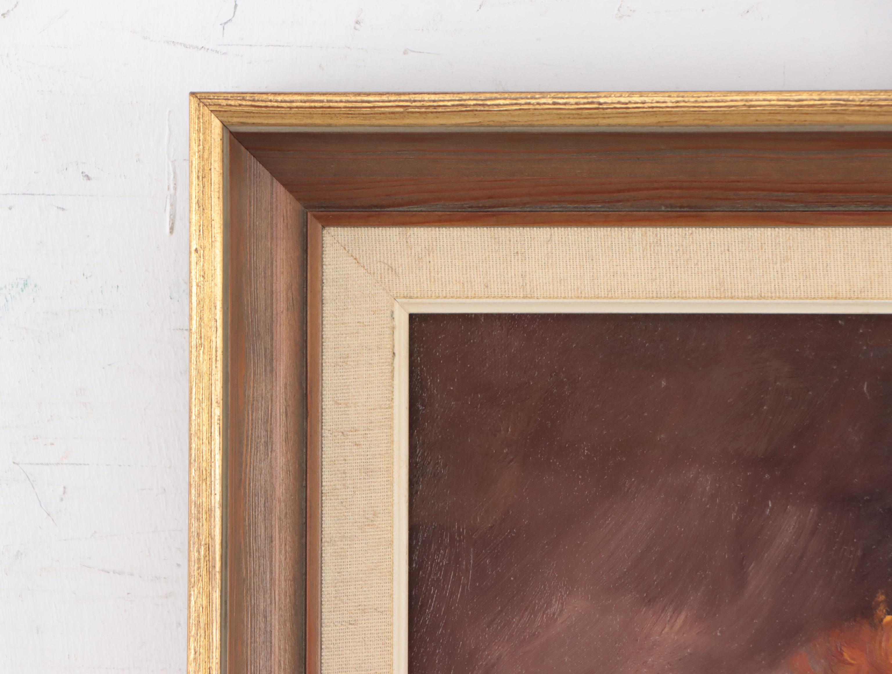 Portrait Oil Painting of Man with Vase